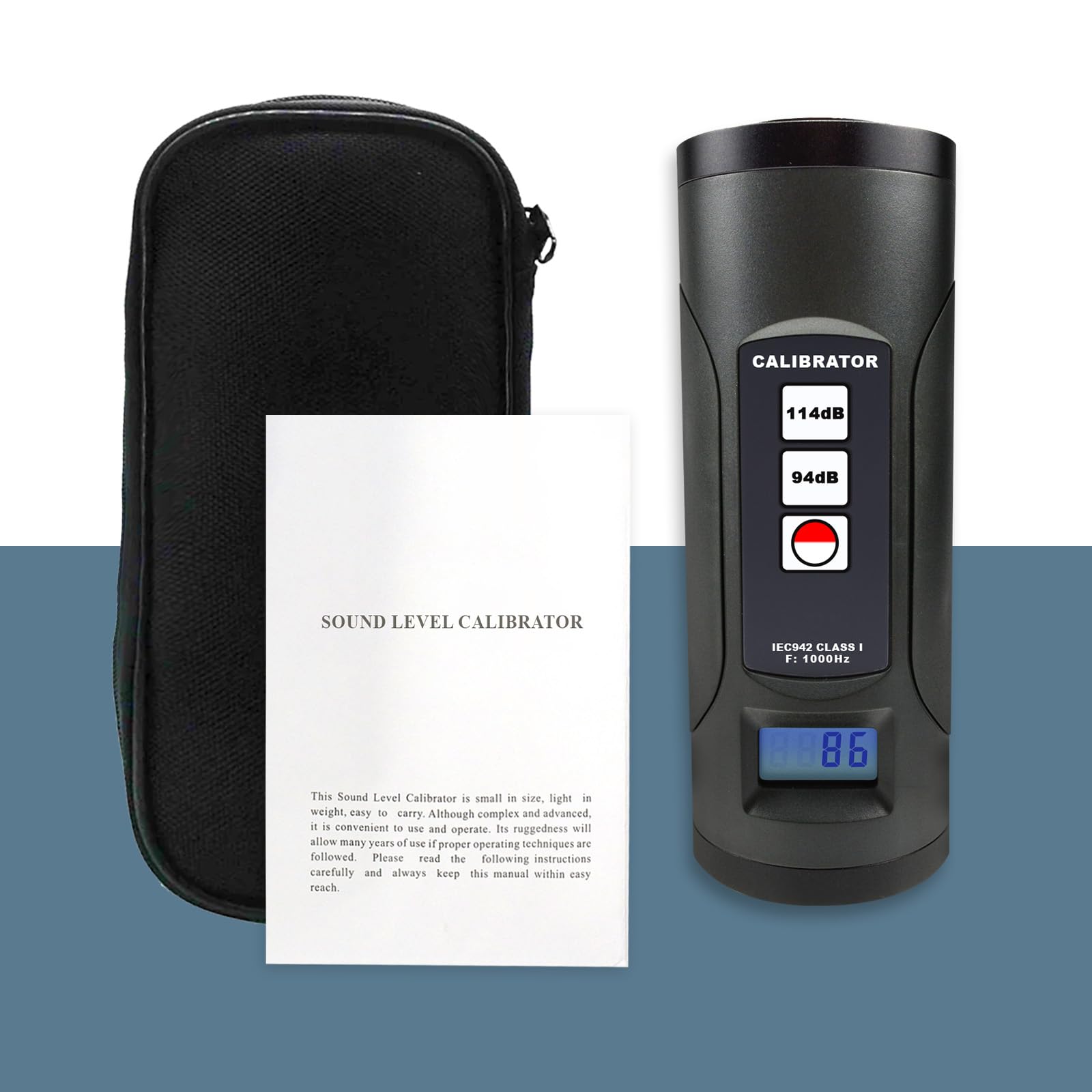 Professional Digital Sound Level Calibrator 94dB & 114dB - Precision Decibel Meter for 1