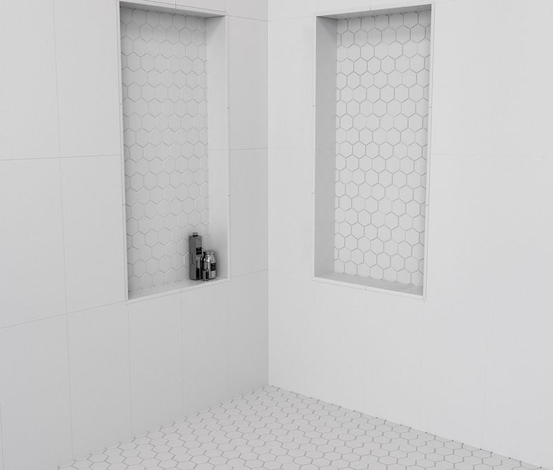 Hexagon Prime Stone Mosaic Tile - White Marble Bathroom Wall & Floor Tile for Kitchen Backsplash, Shower, and Pool Design