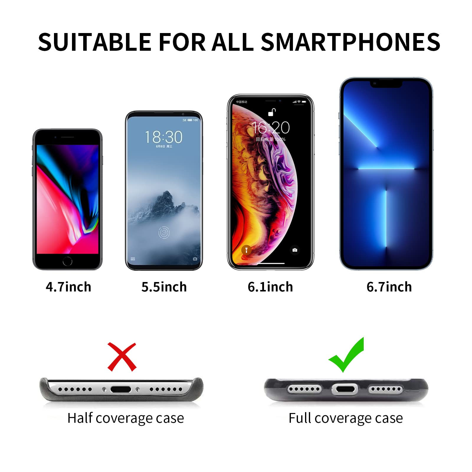 Universal Adjustable Phone Lanyard - Crossbody & Wrist Strap for iPhone, Keys, ID Badges | Secure Hands-Free Carrying for Work, Travel & Outdoor Activities