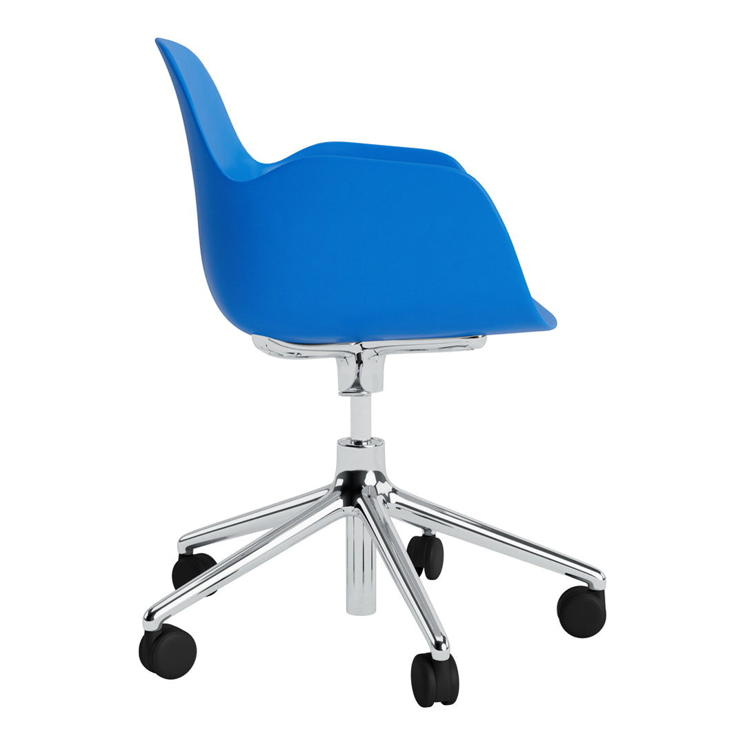 Modern Form Armchair with 5W Swivel Base & Gas Lift Mechanism - Ergonomic Office Chair for Home & Workspace Comfort