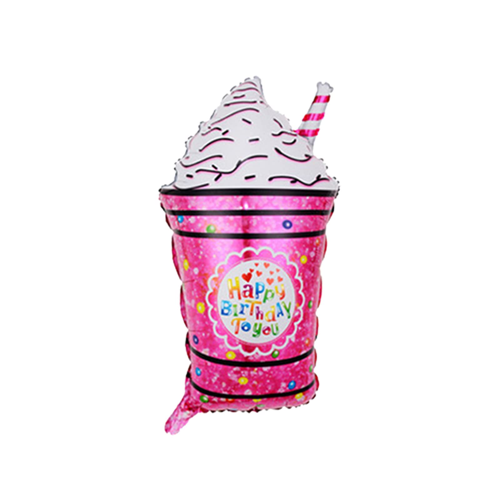 Premium MIAVITA Ice Cream Sundae Shaped Balloons - Aluminum Foil Party Decorations for Summer Birthdays, Baby Showers & Wack A Pack Games - Fun Ice Cream Themed Balloons for Kids Parties & Festive Celebrations
