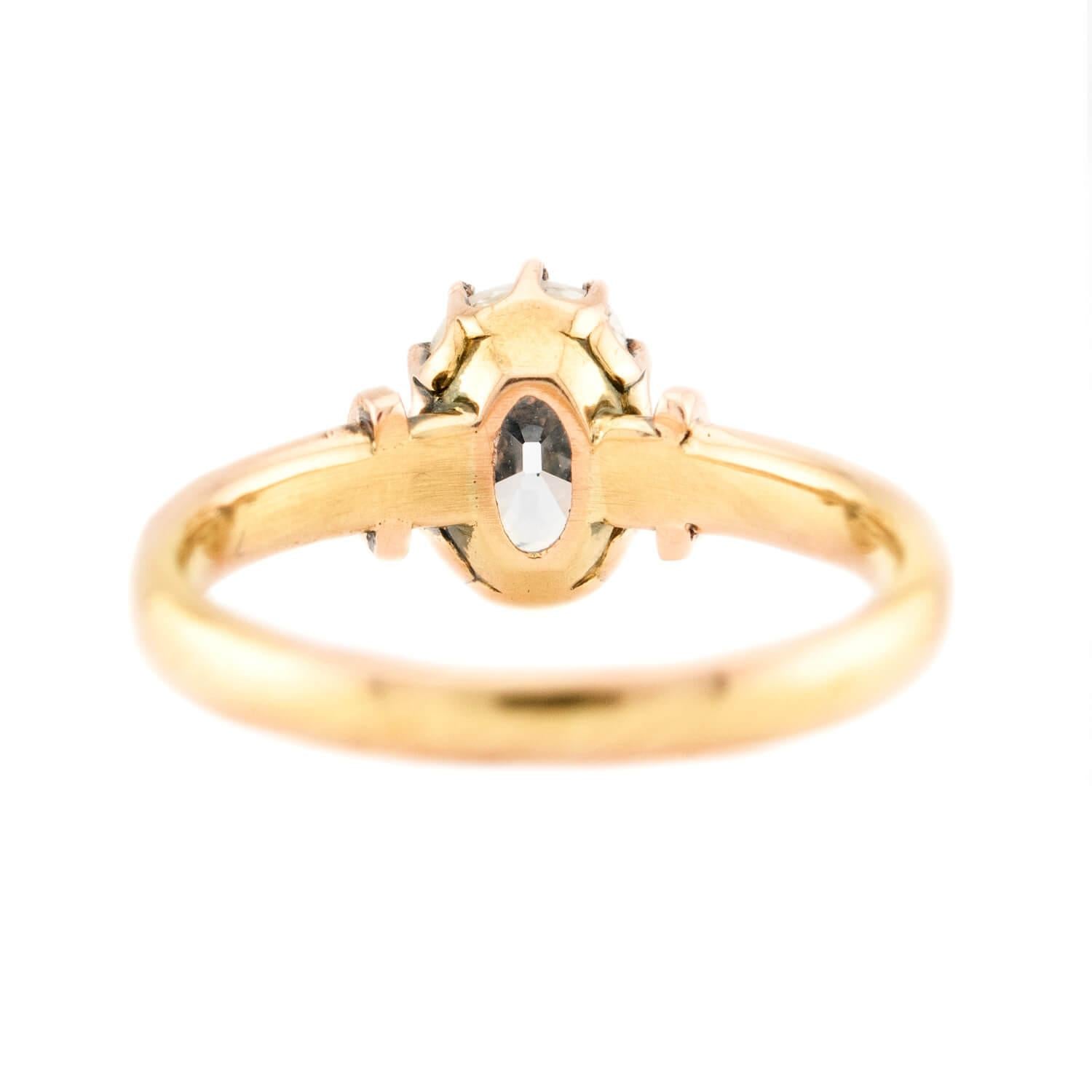 Victorian Style 18k Gold GIA Certified Diamond Engagement Ring - 1.06 Carat Solitaire for Wedding Proposal & Anniversary Gift