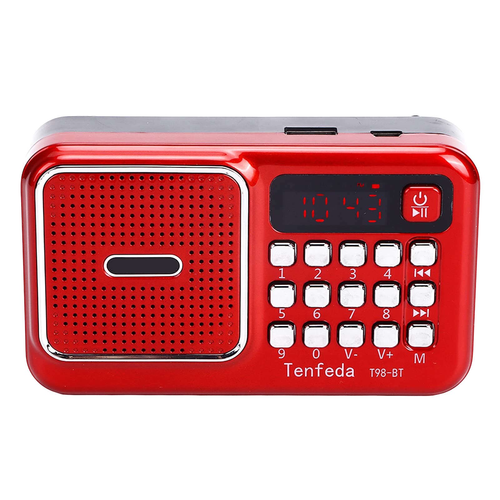 Portable AM FM Radio with MP3 Player - Mini Stereo Music Player, Rechargeable Lithium Battery, Compact Shower Radio for Home, Travel, and Outdoor Use