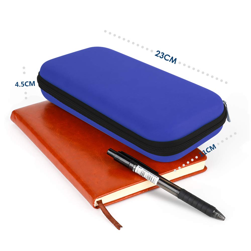 Simpeak Switch Lite Carrying Case - Hard Shell Travel Storage Bag with Tempered Glass Screen Protector & Silicone Cover - Compatible with Nintendo Switch Lite Console & Accessories - Perfect for Kids, Boys & Girls (Blue) - Ideal for Travel, Gaming Protection & On-the-Go Storage