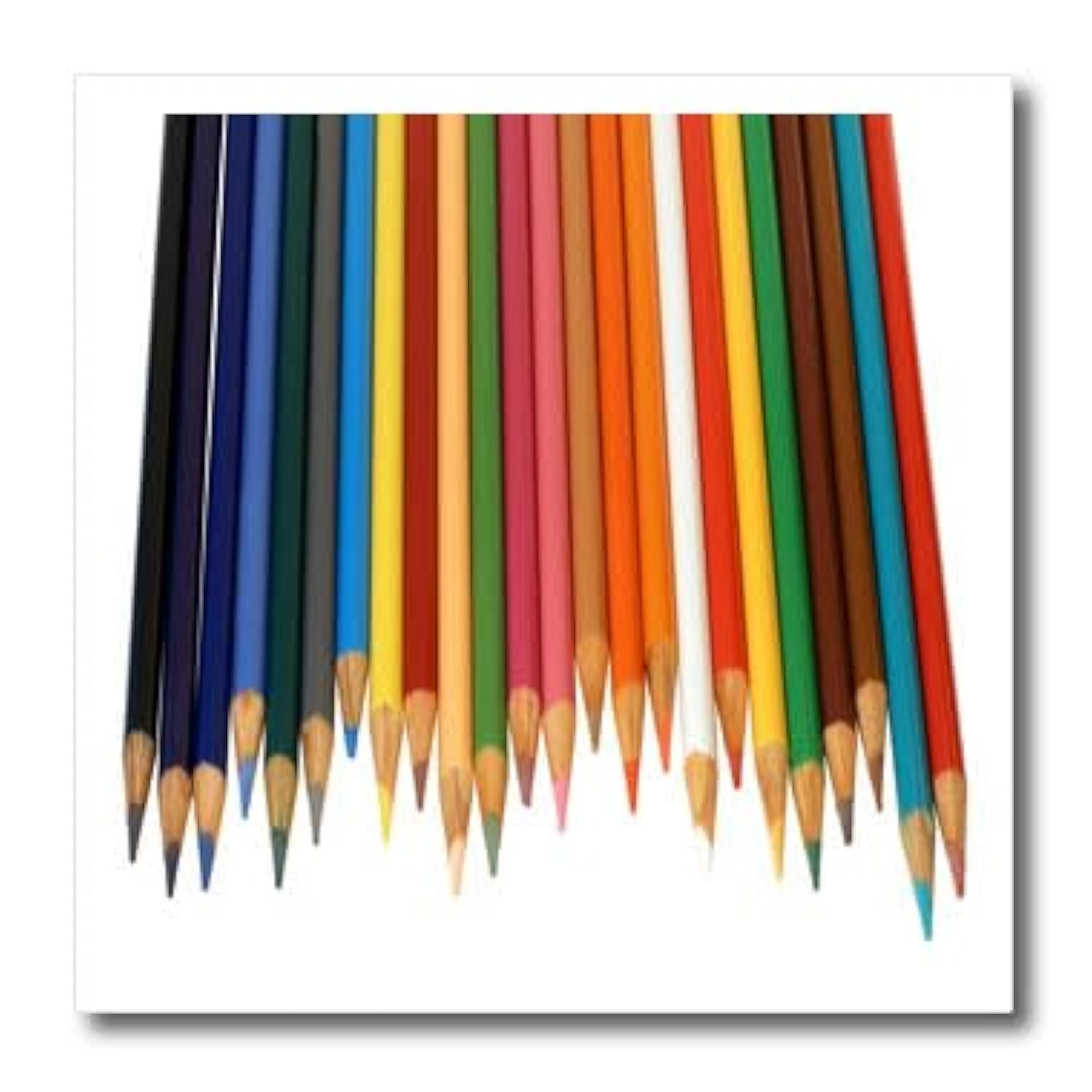 3D Rose Colored Pencils Iron-On Heat Transfer - 8x8 Inch for White Fabric | DIY T-Shirt Design, Custom Apparel & Craft Projects