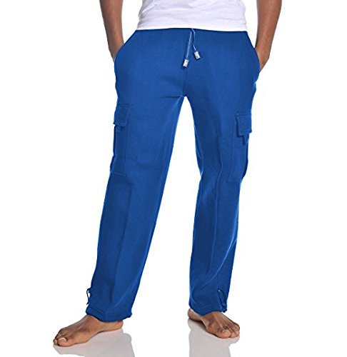 Pro Club Men's Heavyweight Fleece Cargo Pants - Warm Winter Work Pants with Multiple Pockets for Outdoor Activities, Hiking & Casual Wear