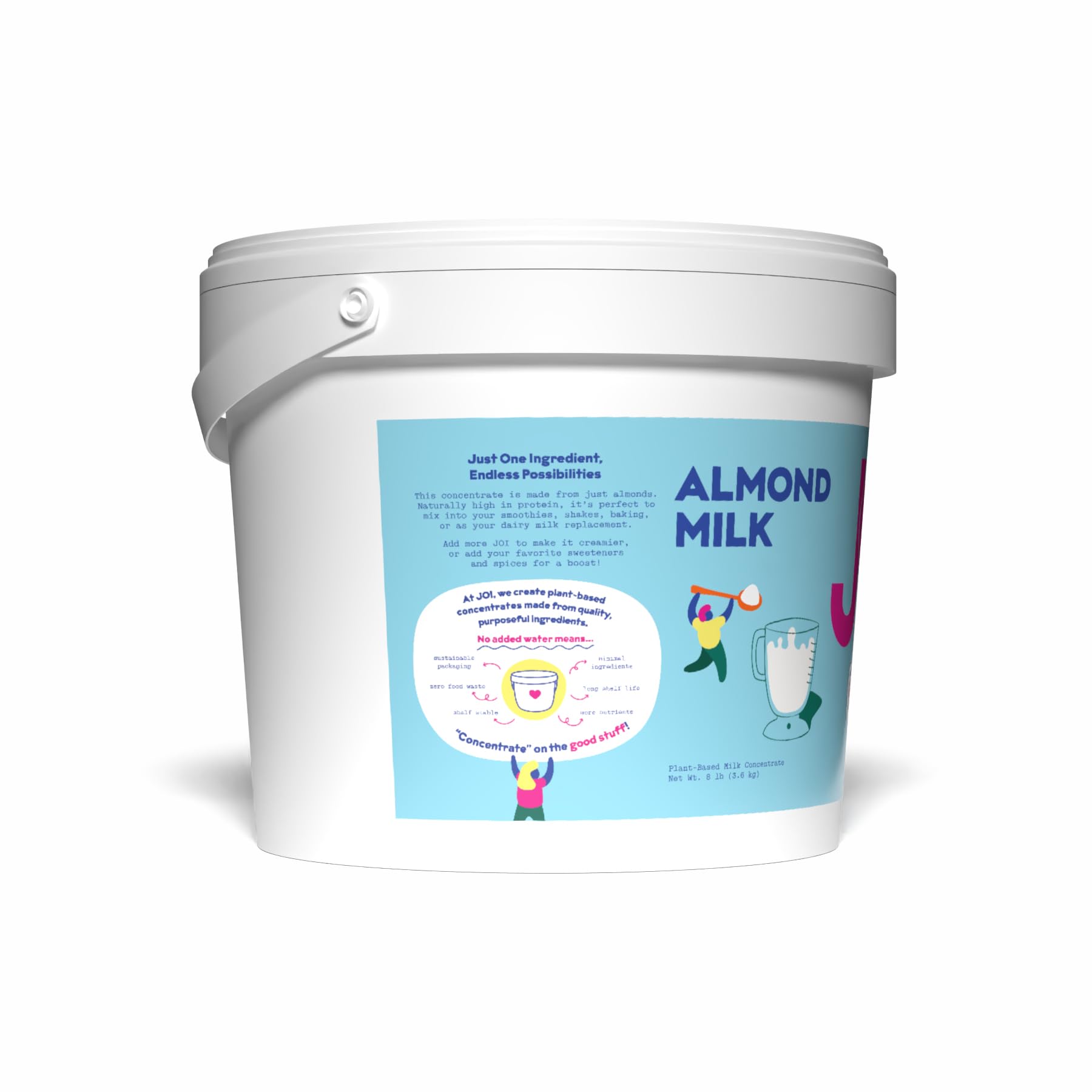 JOI Unsweetened Almond Milk Concentrate - 60 Quarts | Vegan, Kosher, Keto-Friendly, Dairy-Free, Shelf-Stable Almond Powder | Great for Coffee Creamer, Baking, Smoothies & Plant-Based Milk Substitute