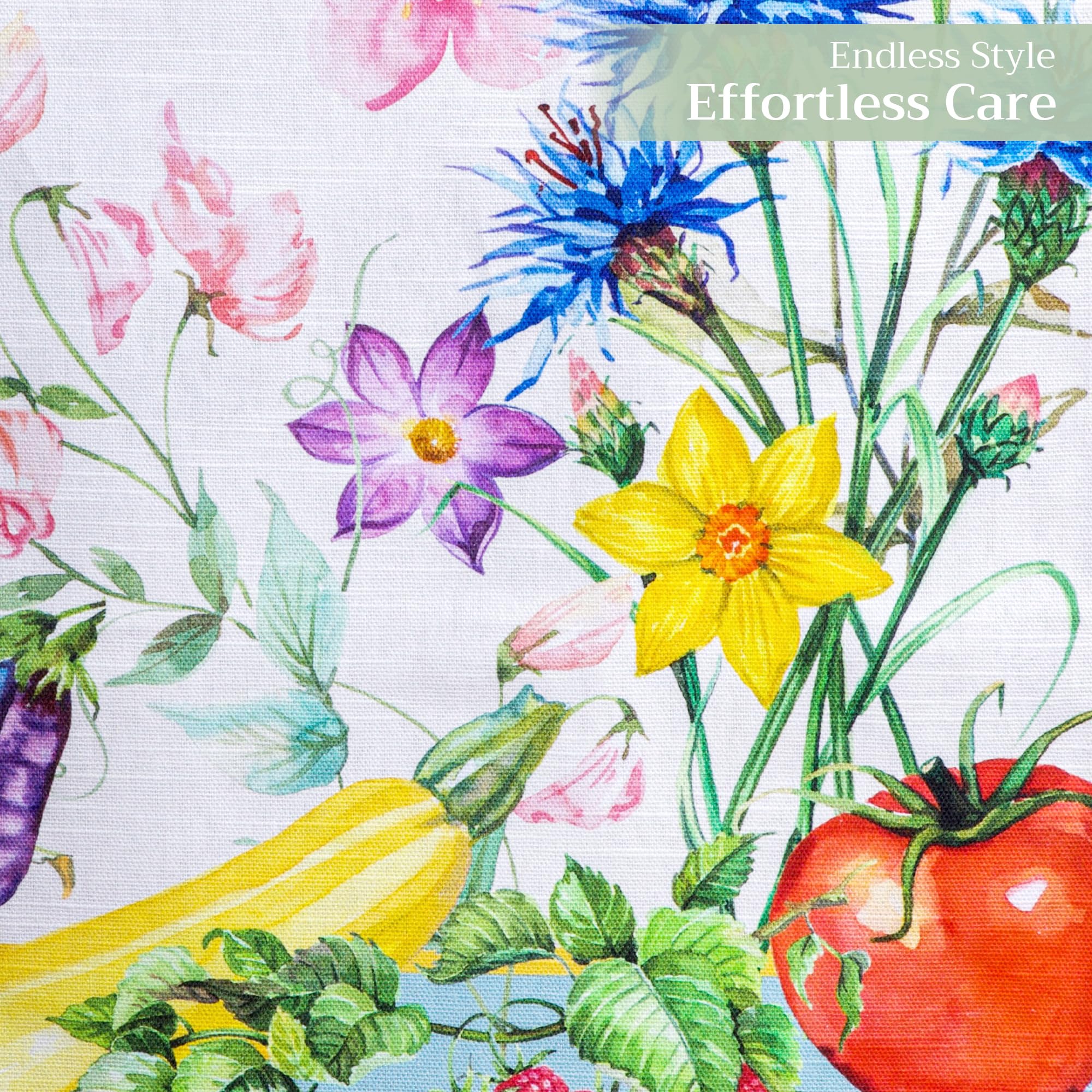 Maison d'Hermine 100% Cotton Double Layer Easter Table Runner - 108 Inch Long Giverny Floral Design (14.5