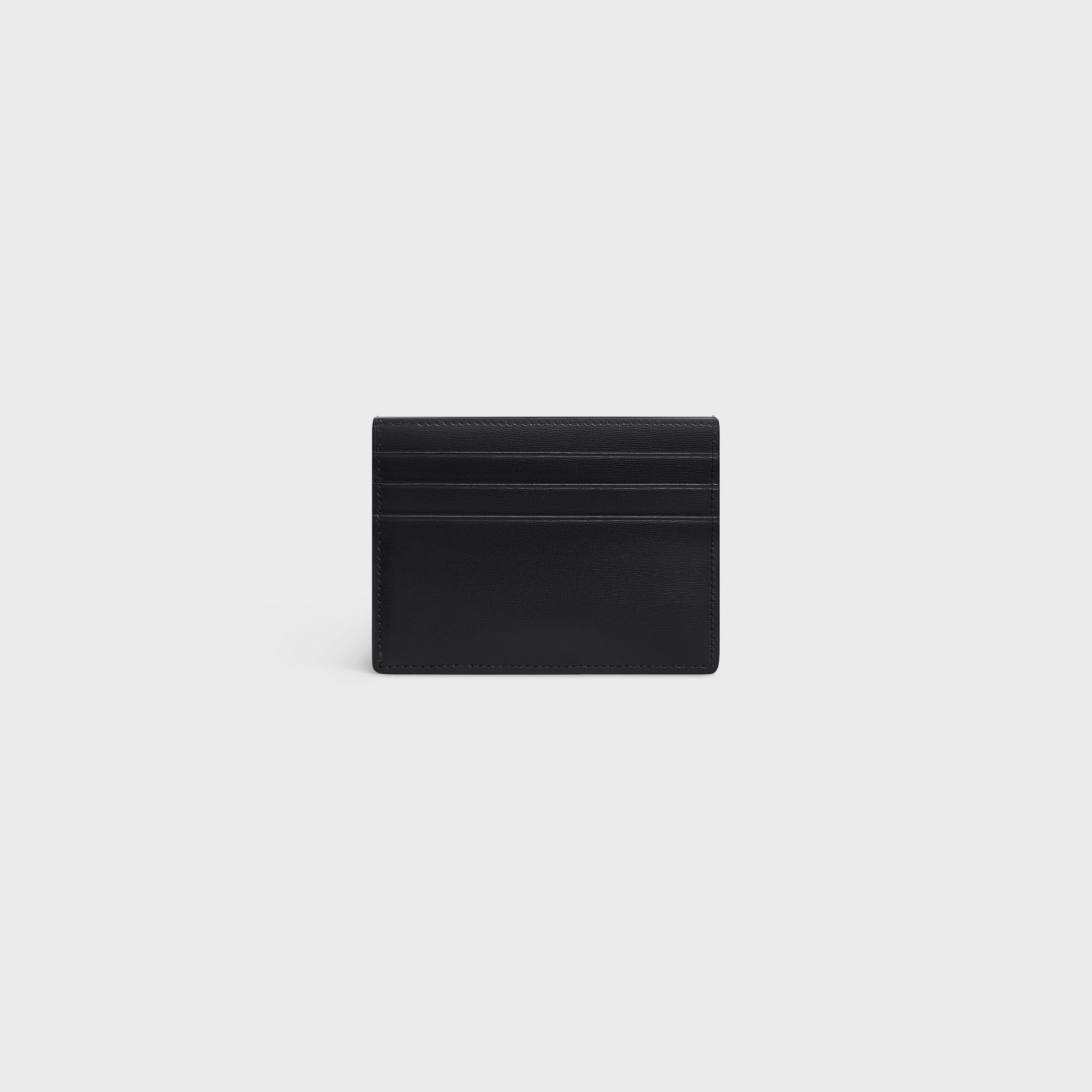 Celine Triomphe Card Holder in Shiny Calfskin - Silver | Luxury Slim Wallet for Credit Cards & Cash | Perfect for Everyday Use & Travel