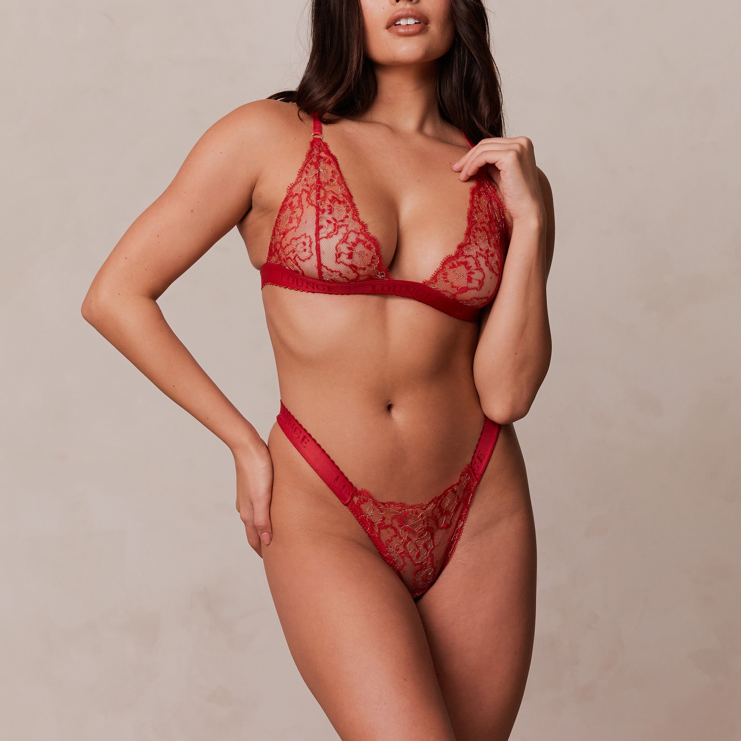 Embroidered Triangle Bra - Comfortable Lace Bralette for Women, Maroon - Perfect for Yoga, Lounge & Everyday Wear