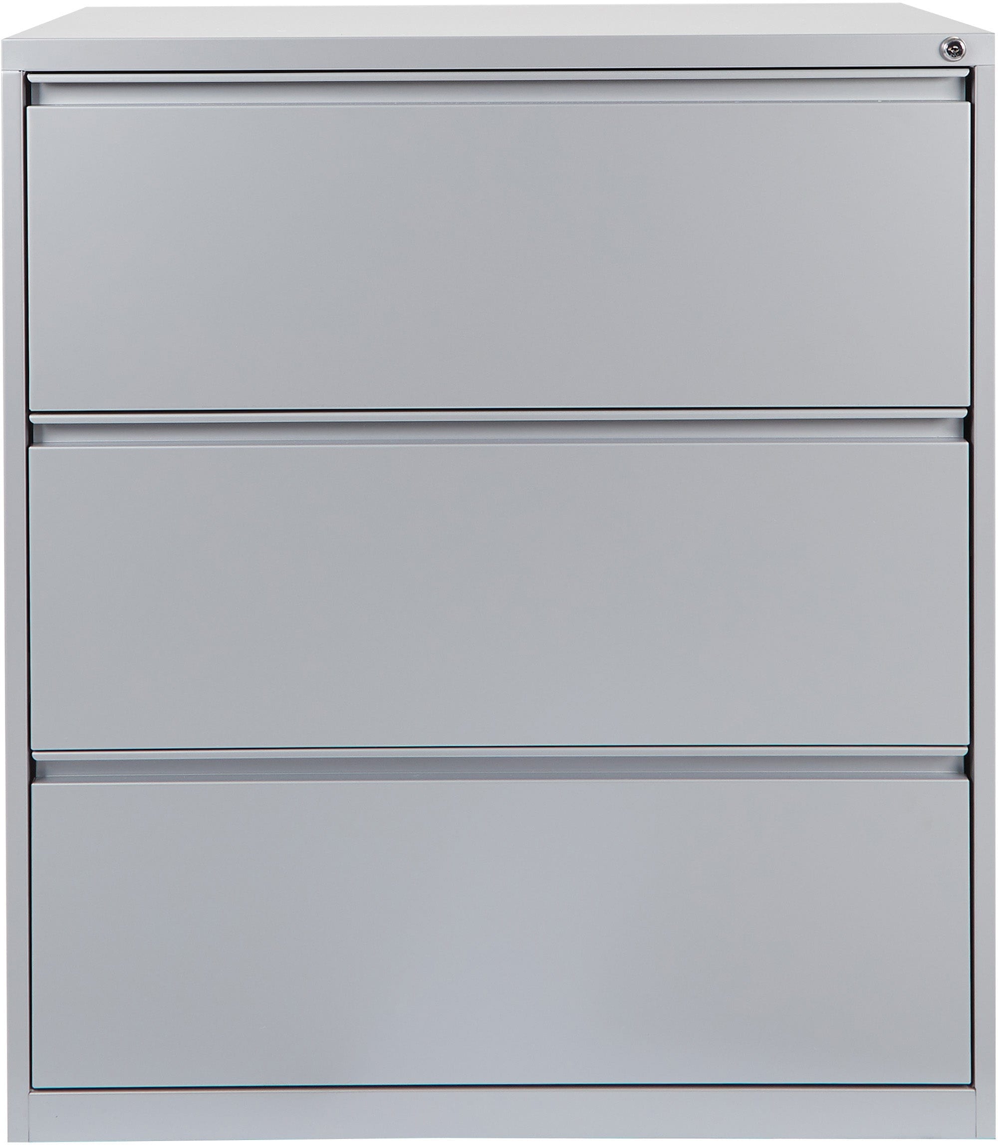 Office Star 3 Drawer Lateral File Cabinet with Removable Core Lock & Adjustable Glides - Secure Storage for Home Office or Business Documents [LF3]