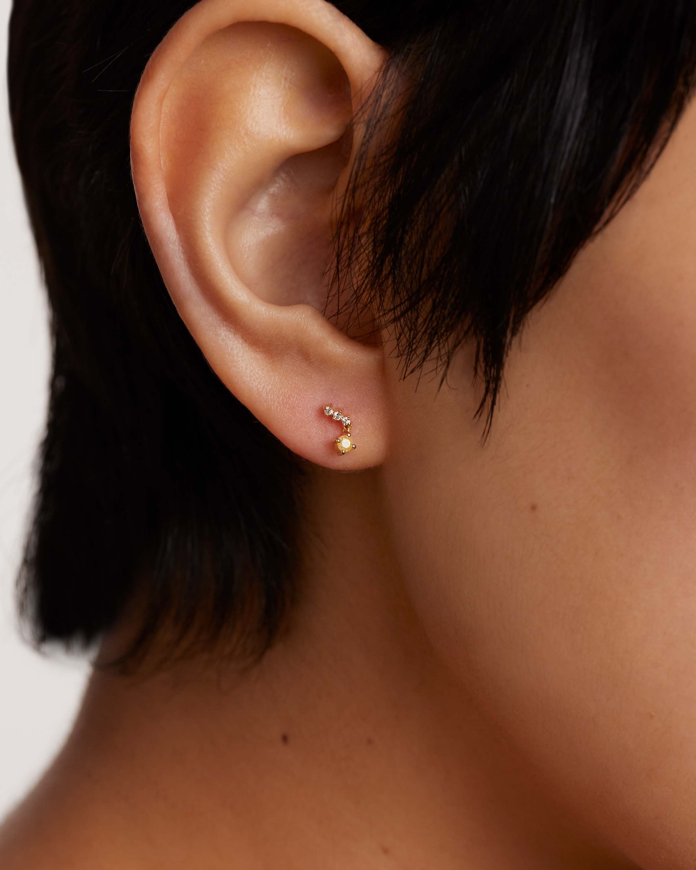 Astrid Gold Earrings for Women - 14K Solid Gold Hoop Earrings, Hypoallergenic & Tarnish-Free - Perfect for Everyday Wear, Gifts & Special Occasions