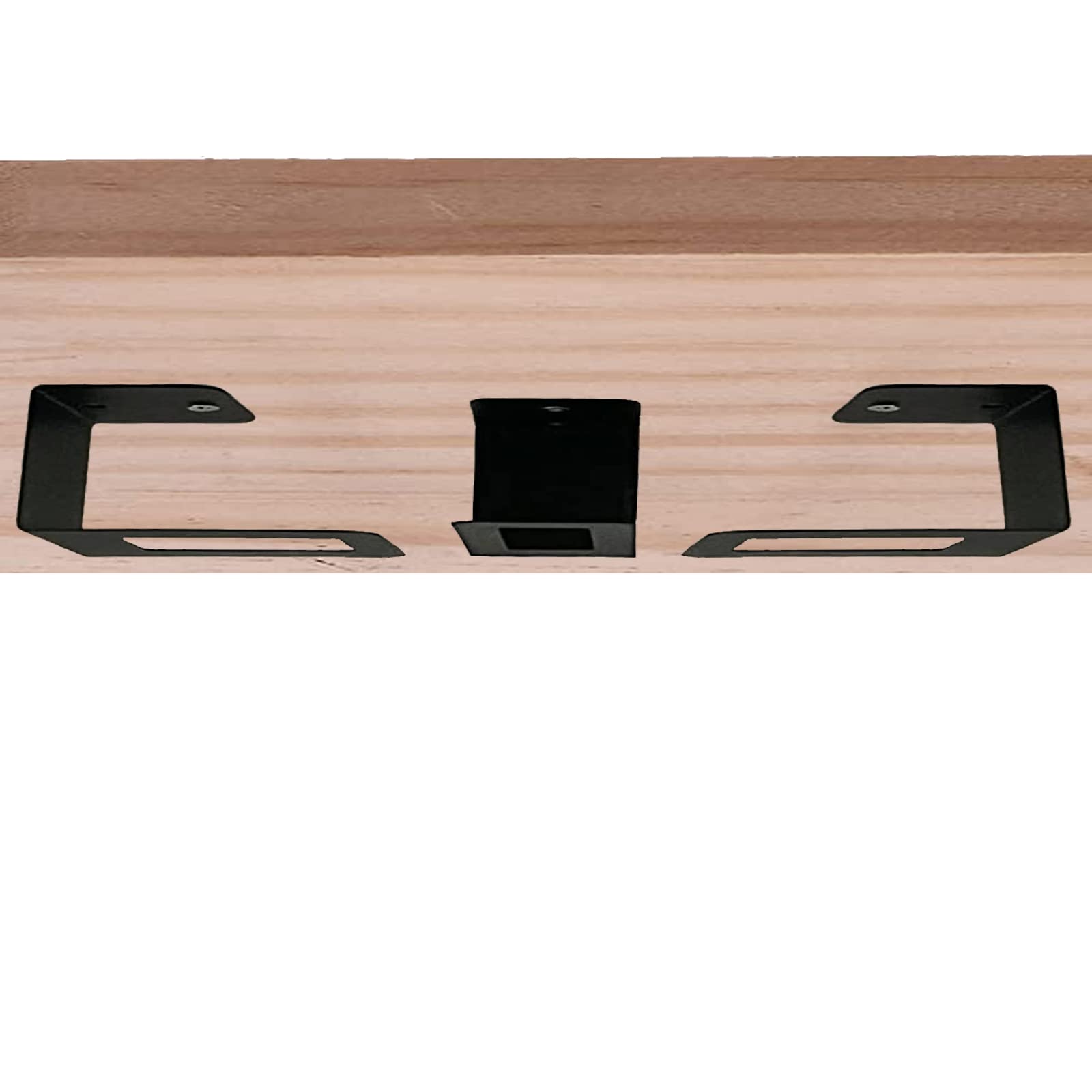 PMSANZAY Under Desk Laptop Holder - 6 Pack Adjustable Laptop Organizer Rack with Screws, Easy Install for Keyboard, Router, Modem, DVD Player & Network Switch - Space Saving Desk Storage Shelf for Home Office & Workspace Organization