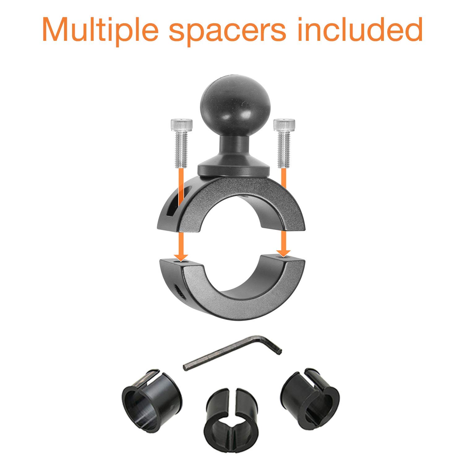 iBOLT sPro2 Universal Adjustable Mount Holder for Wheelchairs & Exercise Equipment - Compatible with 4.7