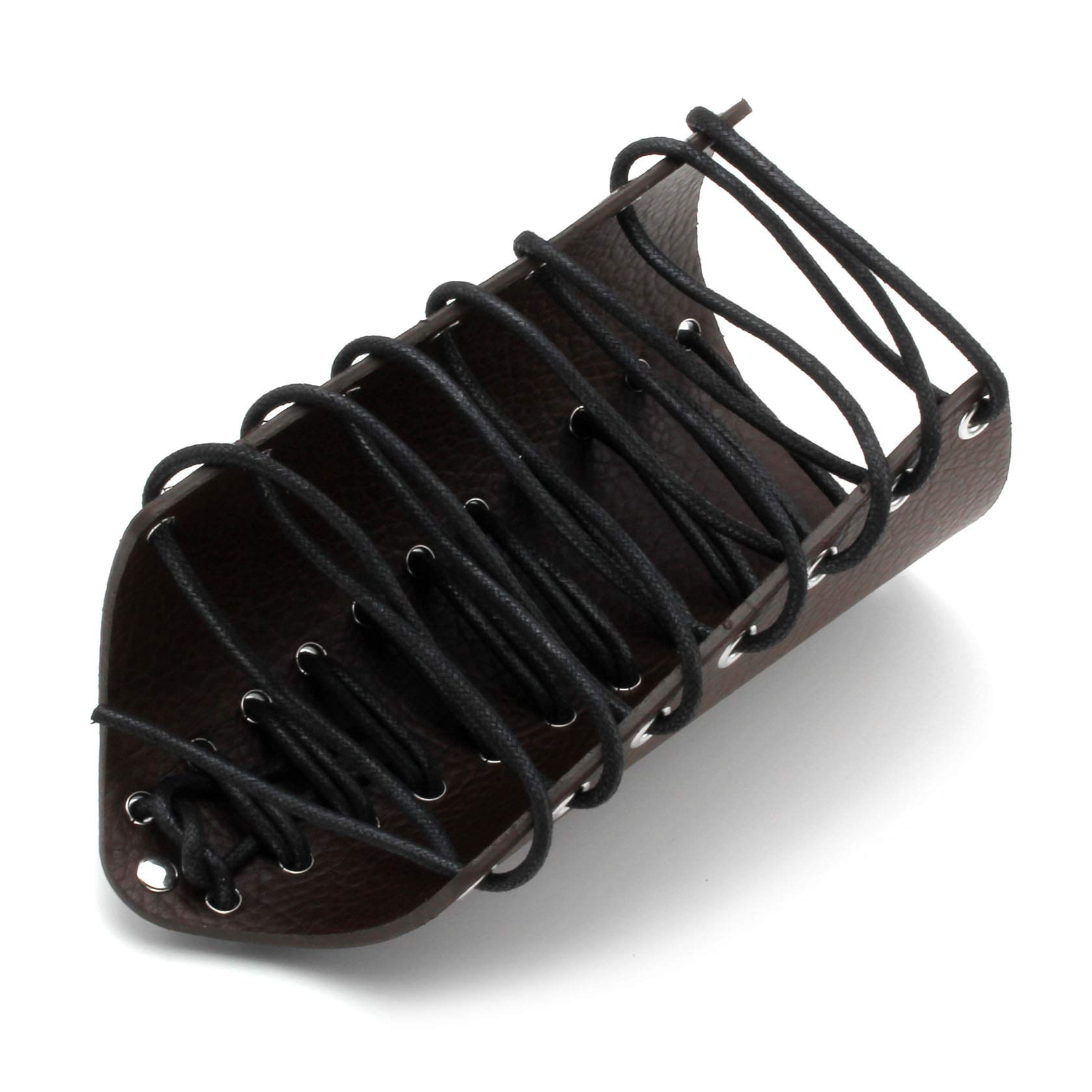MILAKOO Unisex Leather Gauntlet Wristband - Wide Bracer Arm Armor Cuff for Men & Women - Perfect for Cosplay, LARP, Renaissance Fairs & Gothic Fashion