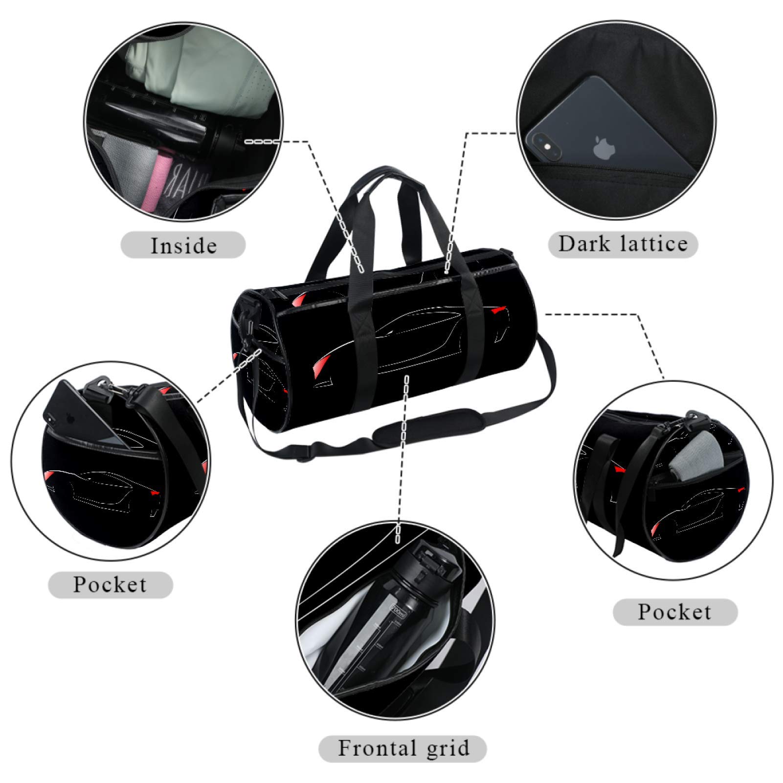 Premium Sport Duffel Bag - Large Gym Bag for Men & Women - Waterproof Travel Duffel with Shoe Compartment - Perfect for Workout, Gym, Travel & Weekend Getaways (Black)