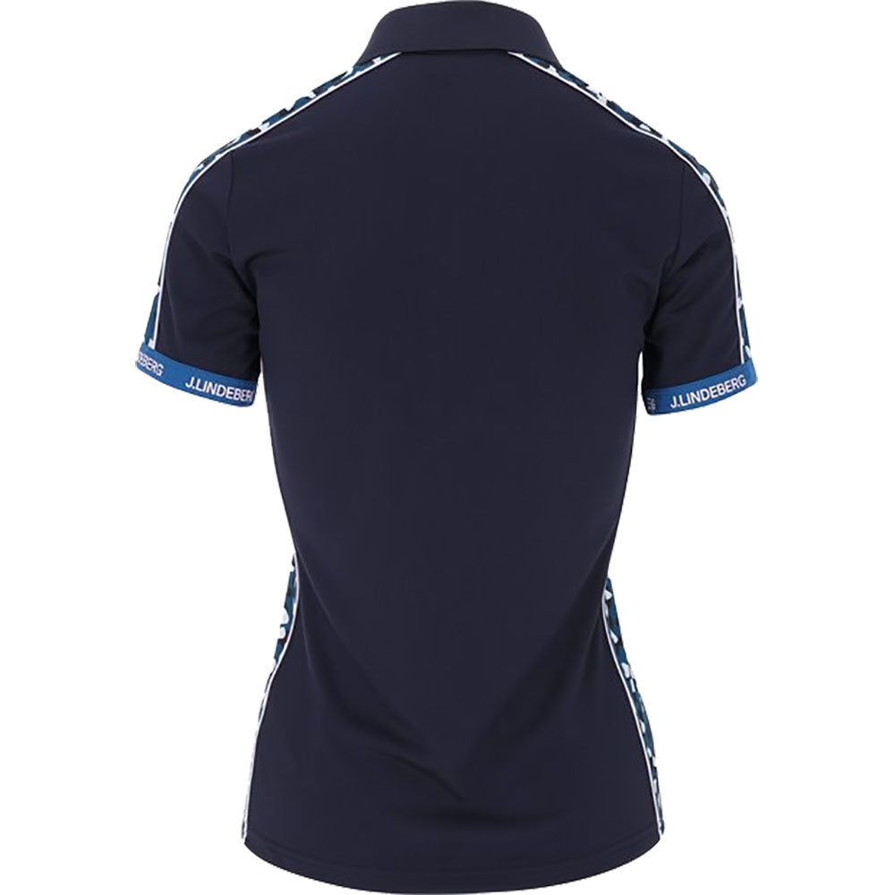 J. Lindeberg Damai Women's Golf Polo Shirt - Moisture-Wicking, UV Protection & Stylish Design for Golf, Tennis & Outdoor Sports