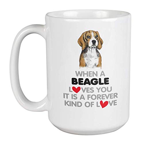 Beagle Lover's Coffee Mug - 15oz Ceramic Cup for Dog Parents - Perfect Gift for Dog Moms & Dads - Enjoy Coffee, Tea or Hot Drinks at Home or Office