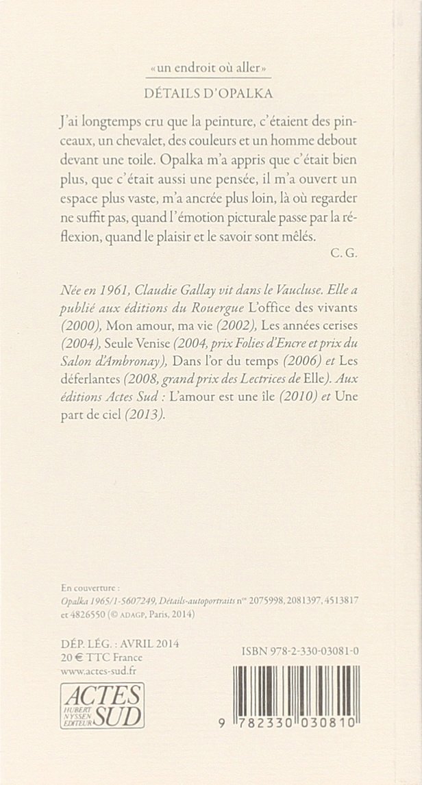 Opalka Details - French Edition Book | Perfect for Art Enthusiasts, Collectors & French Literature Lovers