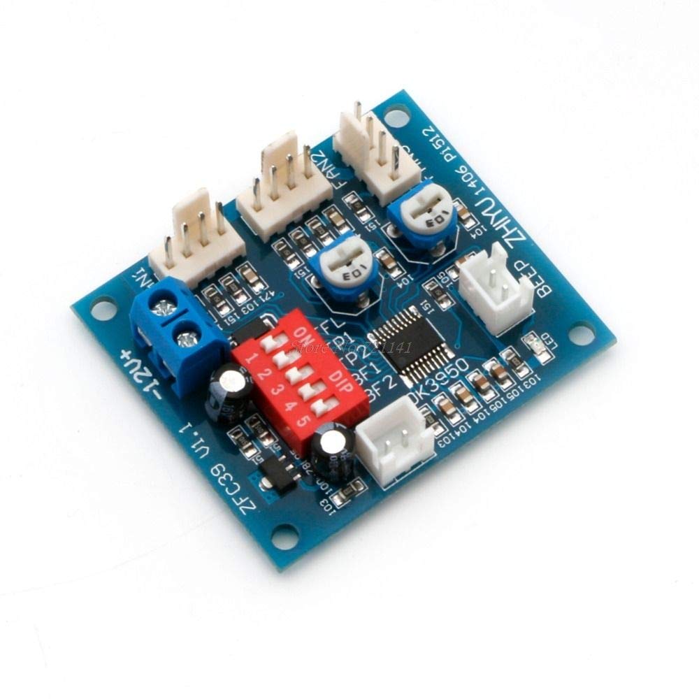 12V PWM PC CPU Fan Speed Controller with Temperature Control & High-Temp Alarm - Ideal for Computer Cooling, Gaming Rigs, and Server Cabinets