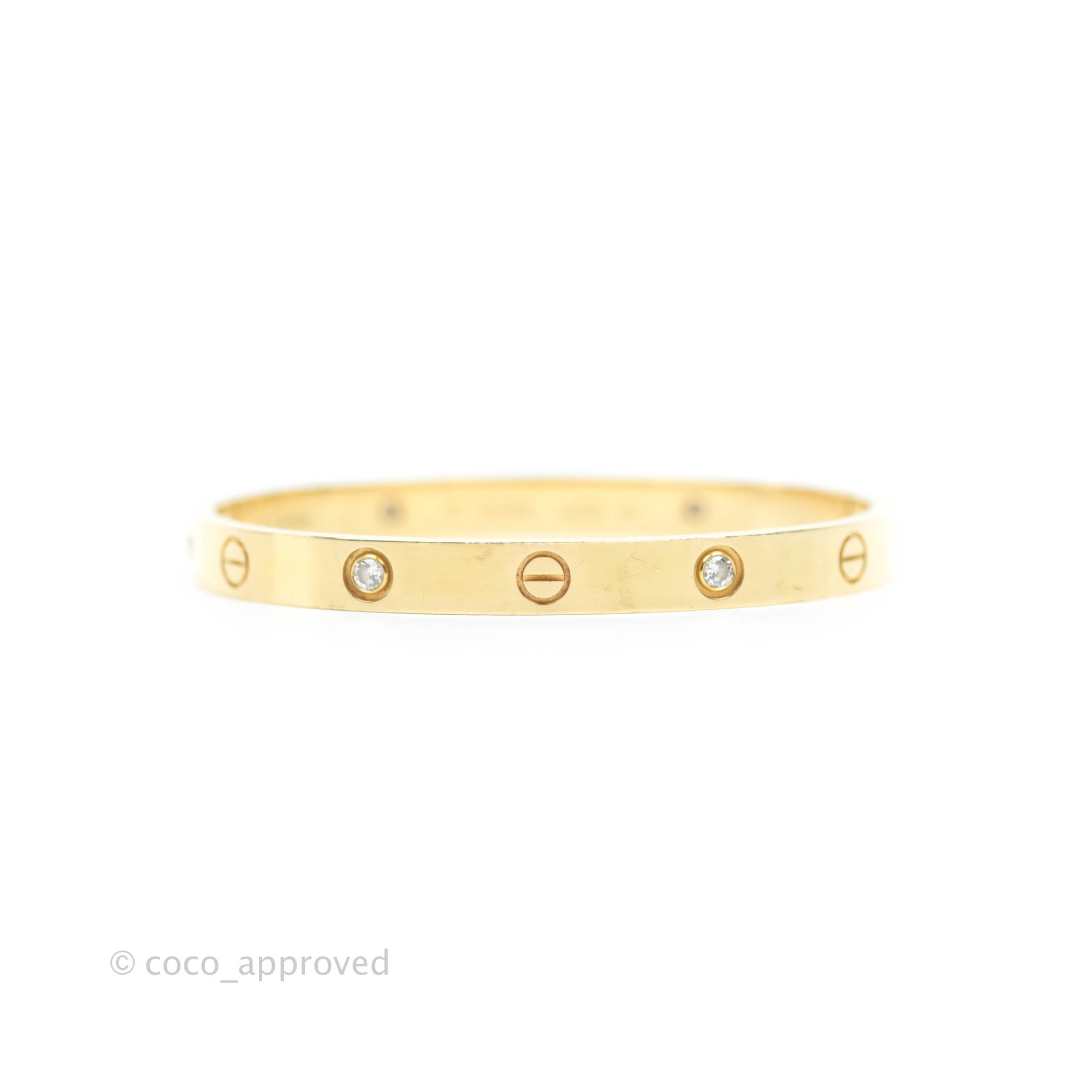 Cartier Love Bracelet 4 Diamond 18K Yellow Gold Jewelry - Luxury Gift for Anniversary, Valentine's Day & Special Occasions
