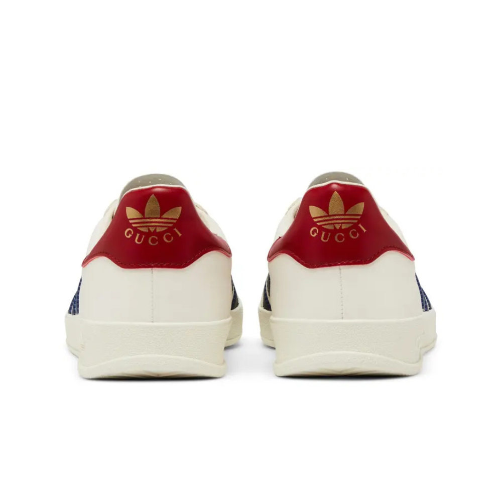 Adidas x Gucci Gazelle Sneakers - White Navy Red Colorway - Men's/Women's Fashion Shoes for Casual Wear & Street Style