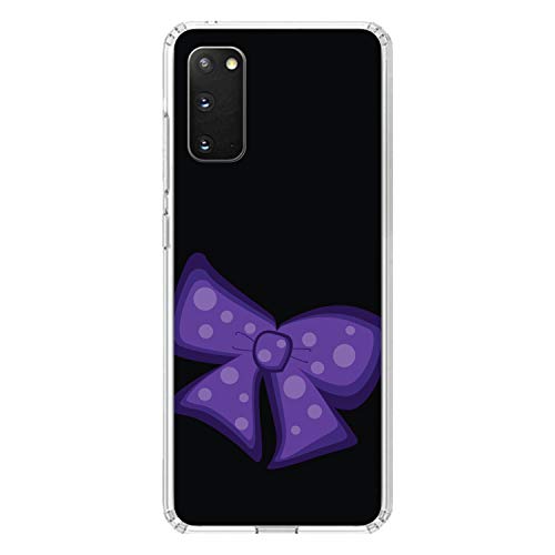 Purple Black Bow Ribbon On Clear Case