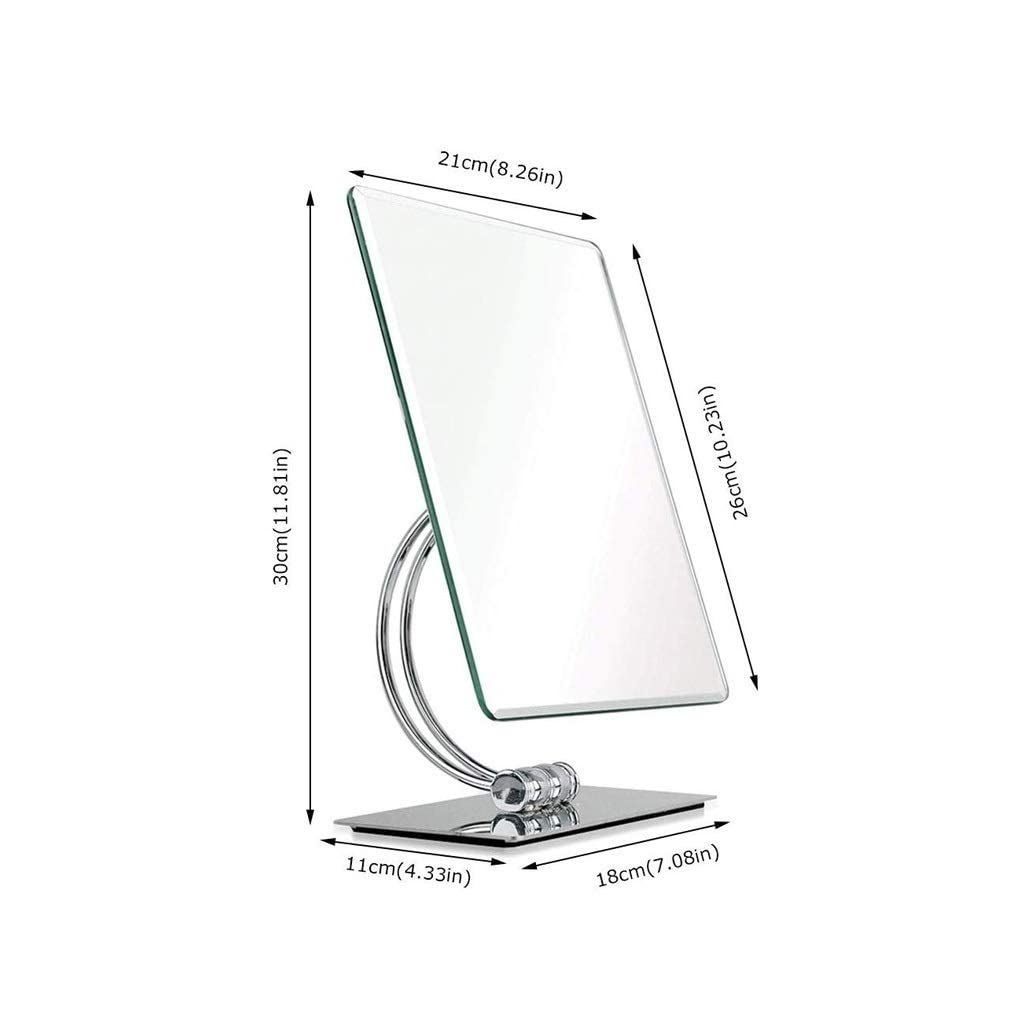 Portable Folding Vanity Mirror with Stand - 360° Adjustable Tabletop Makeup Mirror for Travel, Bathroom & Desk - Perfect for Cosmetics, Personal Beauty & Grooming (Ideal for Home, Salon & On-the-Go Use)
