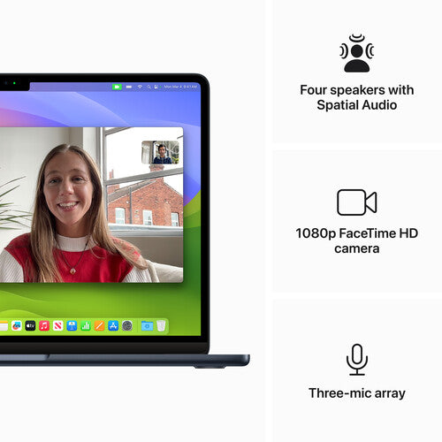 Apple MacBook Air 13-inch (M3 Chip, Midnight) - Lightweight Laptop for Work, Study & Travel | Fast Performance & Long Battery Life