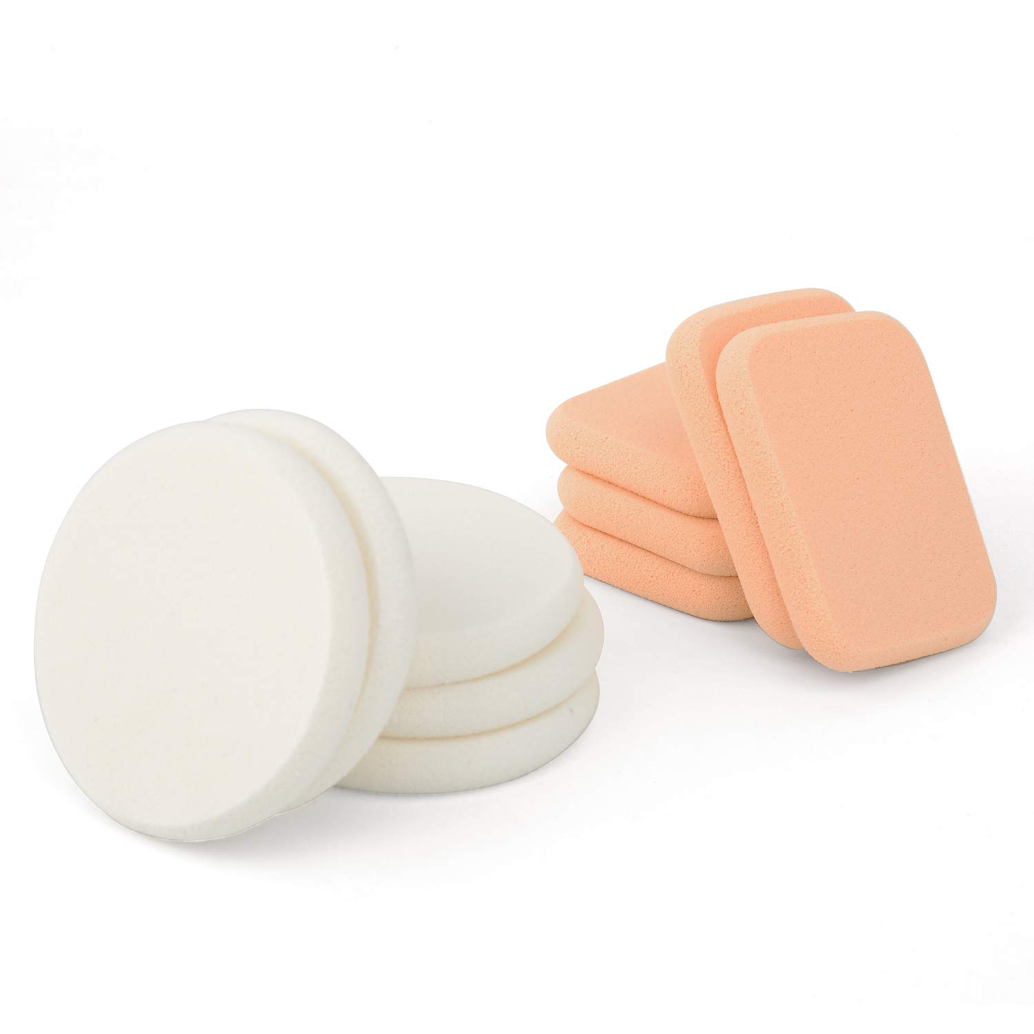 40PCS Round & Square Makeup Blenders Sponges Set - Latex Free, Soft & Flexible for Dry & Wet Application | Perfect for Full Face Curve Blending with Cream, Liquid & Powder Foundation | Ideal for Professional Makeup, Daily Beauty Routine & Travel Cosmetics Kit