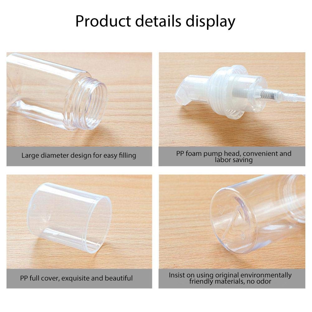Refillable 30ml Mini Foaming Soap Dispenser Pump Bottle - Travel Size Foam Container for Hand Soap, Shampoo & Lotion | Perfect for Home, Office & Travel Use