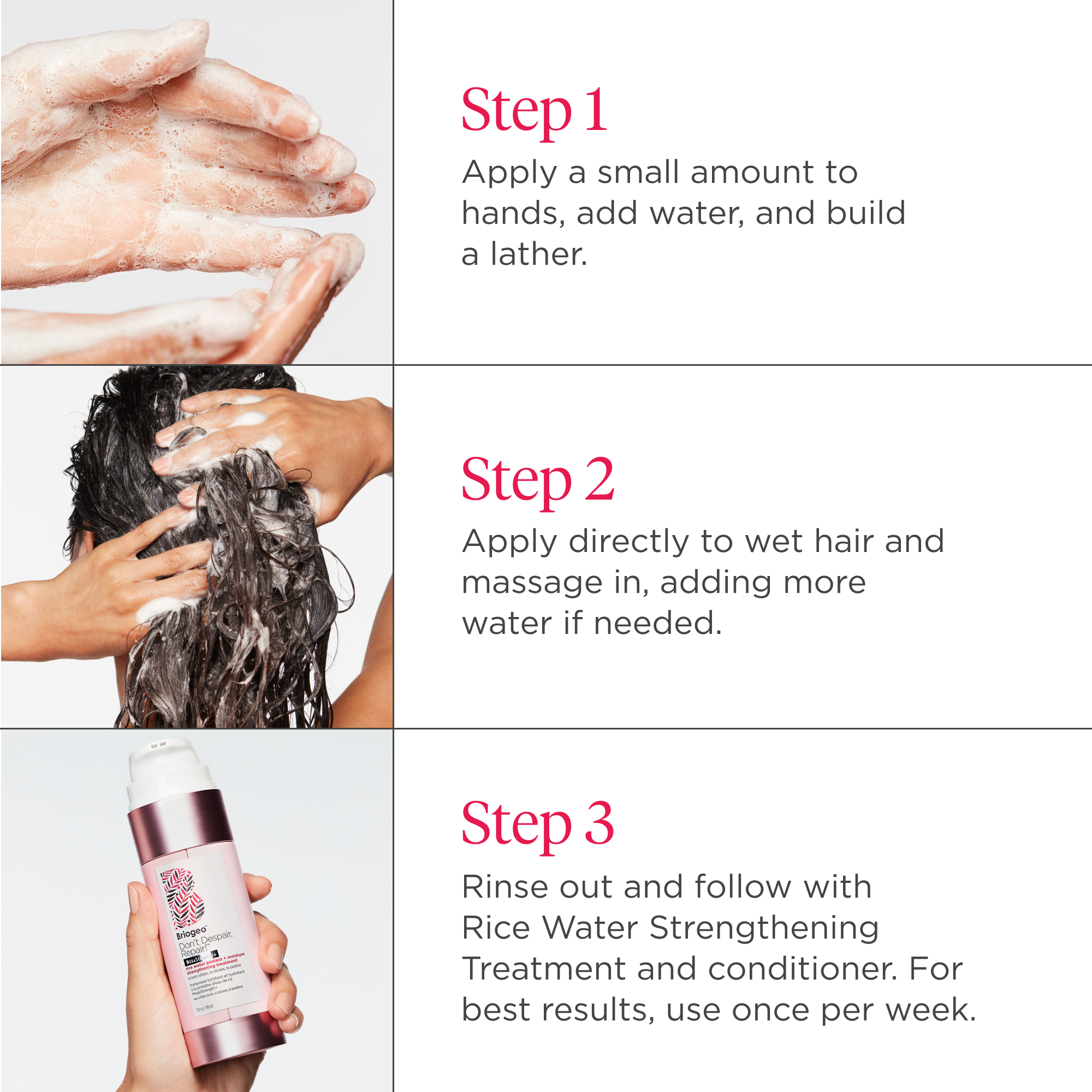 Rich Rice Water Shampoo Concentrate for Hair Repair & Growth - Natural Hair Care Solution for Damaged, Dry & Frizzy Hair - Perfect for Daily Use & Salon-Quality Results at Home