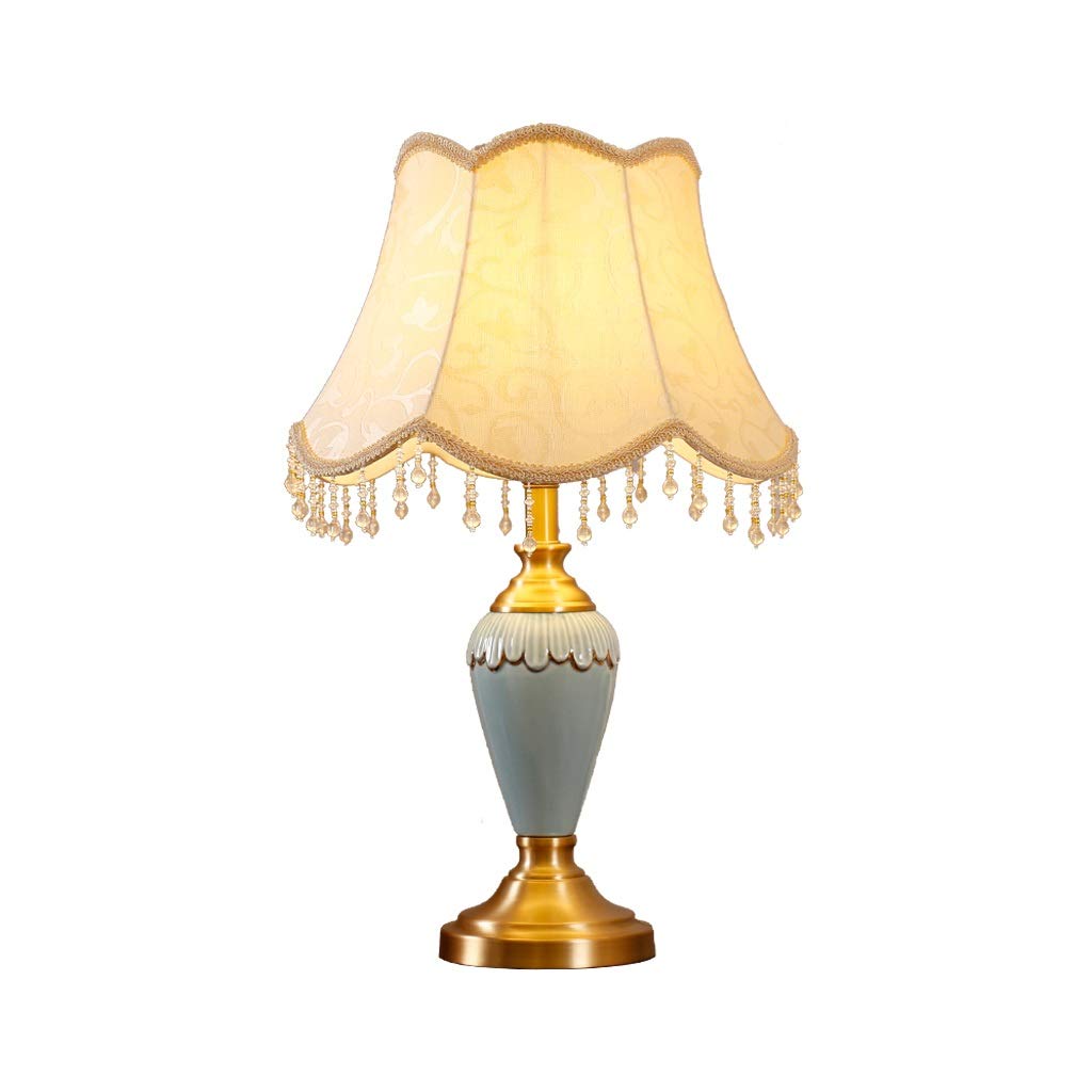 Elegant Ceramic Copper Table Lamp for Living Room & Bedroom - Modern Desk Lamp with Nightstand Light for Bedside, Office, or Study - Perfect for Reading, Relaxing & Home Decor