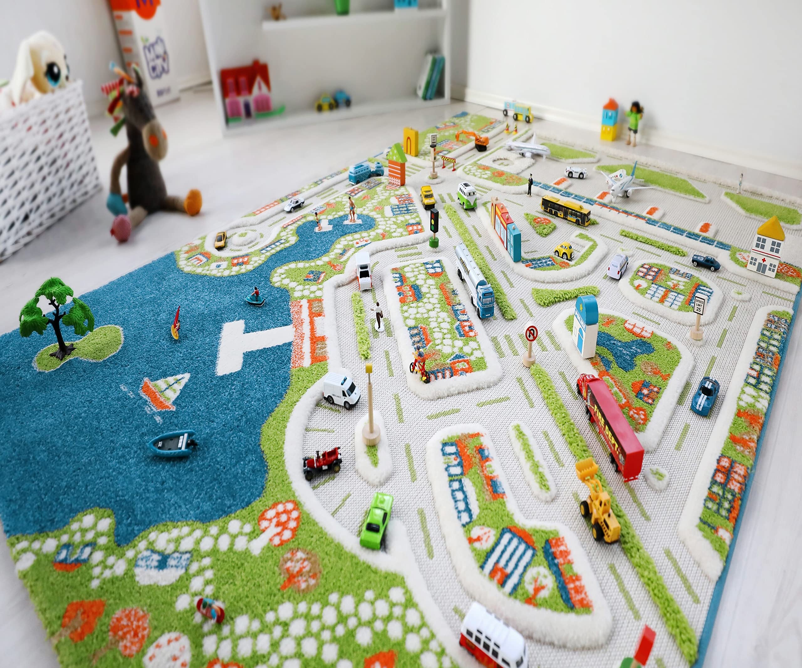 **IVI Mini City Thick 3D Kids Play Mat Rug – 71