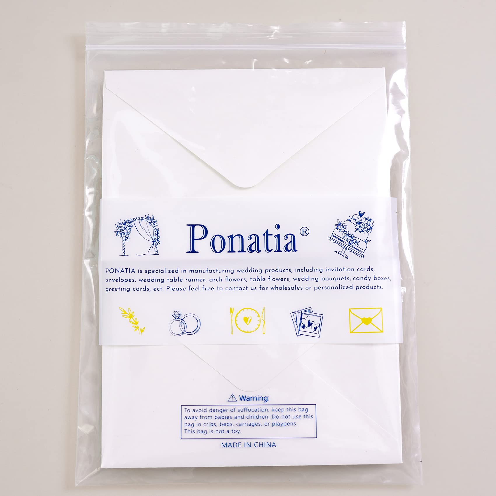 PONATIA 50 Pack A4 Envelopes, 4.25x6.12