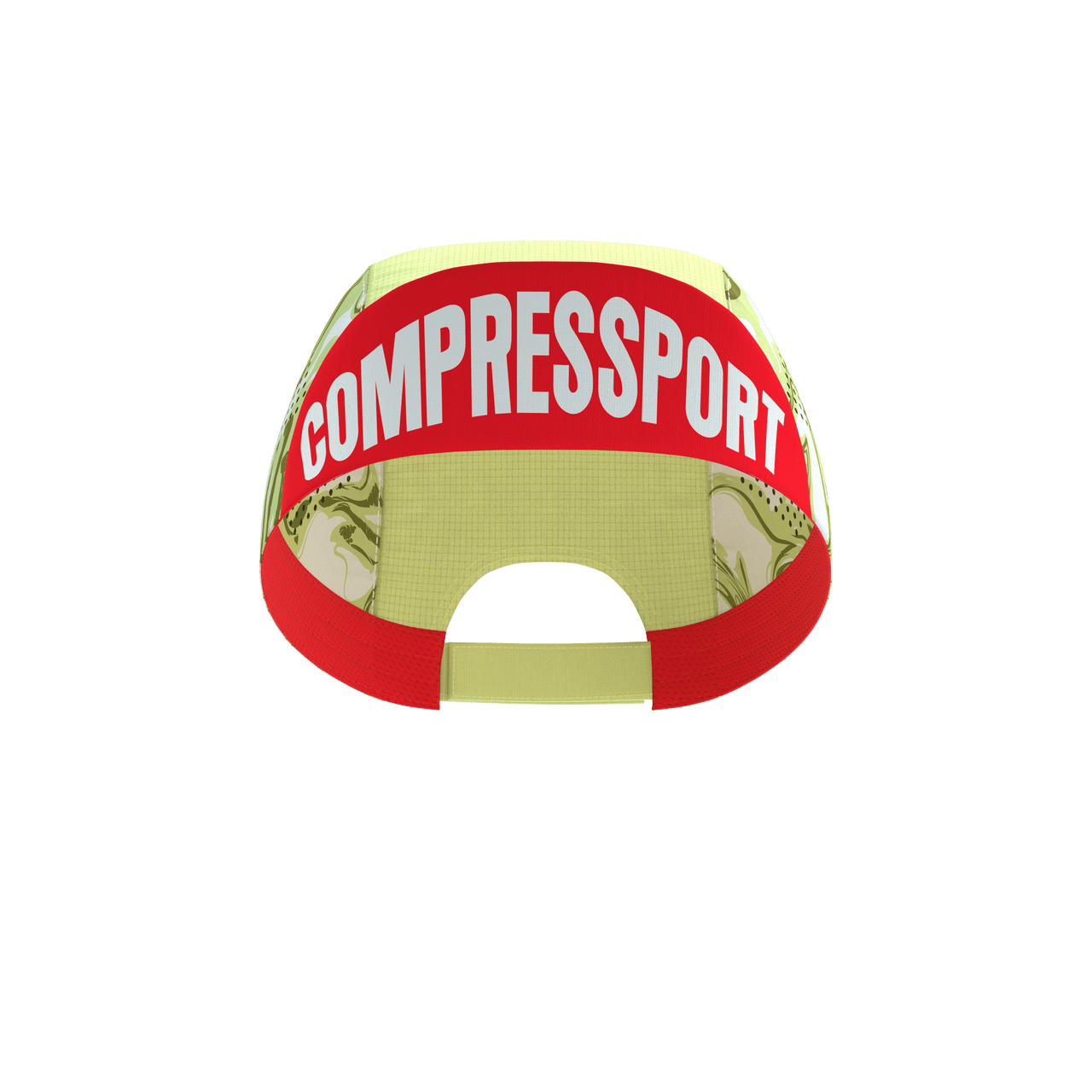 Compressport Unisex Pro Racing Cap - Green Camo/Fluo Red | Lightweight Performance Hat for Running, Cycling & Outdoor Sports