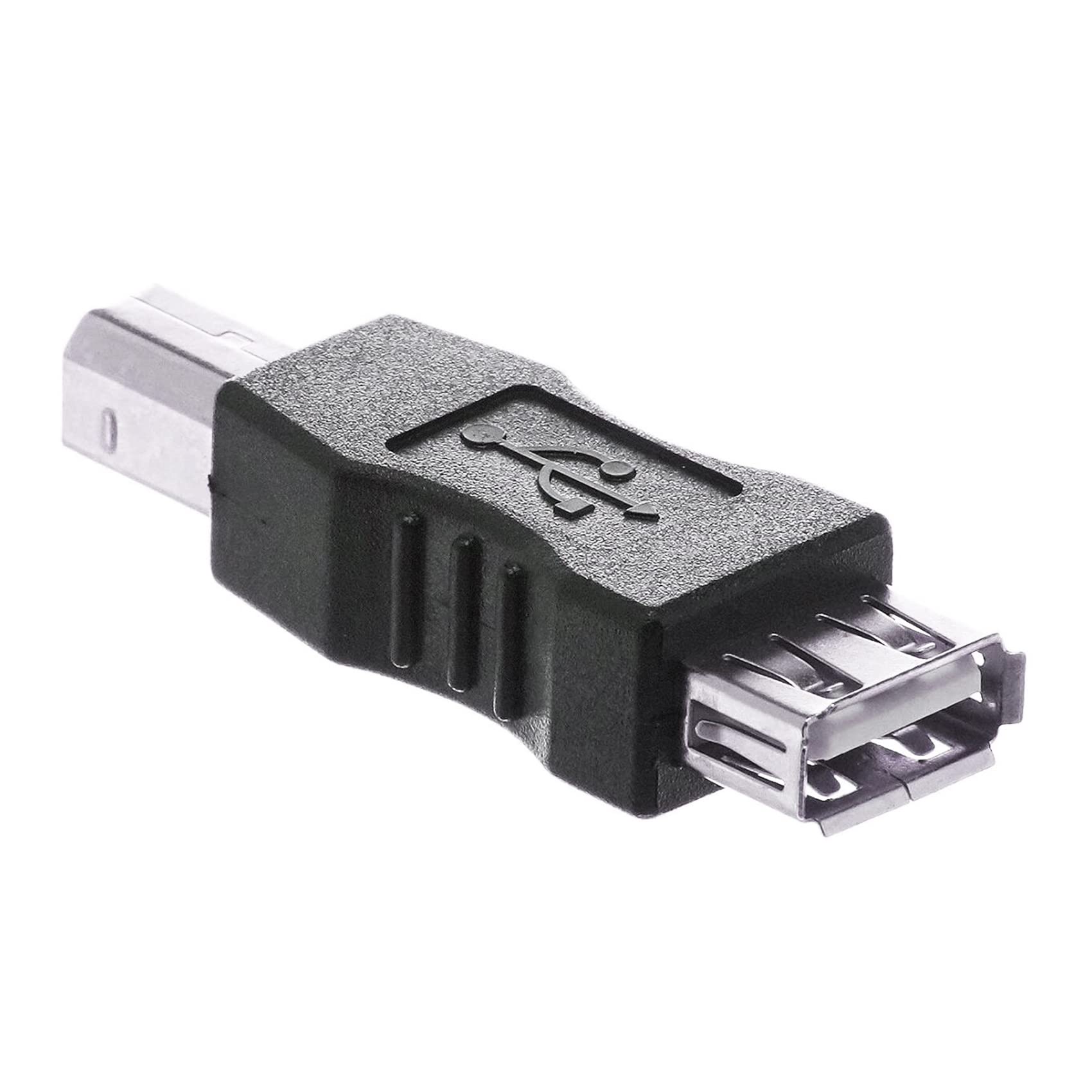 USB A Female to USB B Male Adapter Converter - High Speed Data Transfer Cable for Printers, Scanners, Audio Interfaces & MIDI Controllers