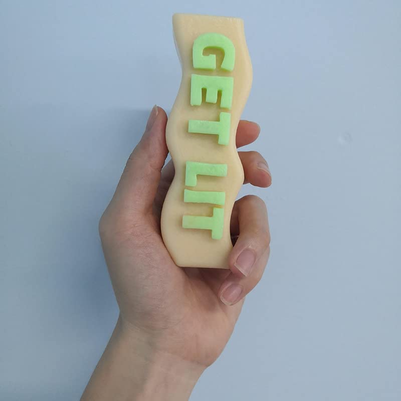 3D Silicone Wavy Letters Candle Molds for DIY Candle Making - Reusable Alphabet Molds for Handmade Candles (Perfect for Weddings, Home Decor & Gift Making)