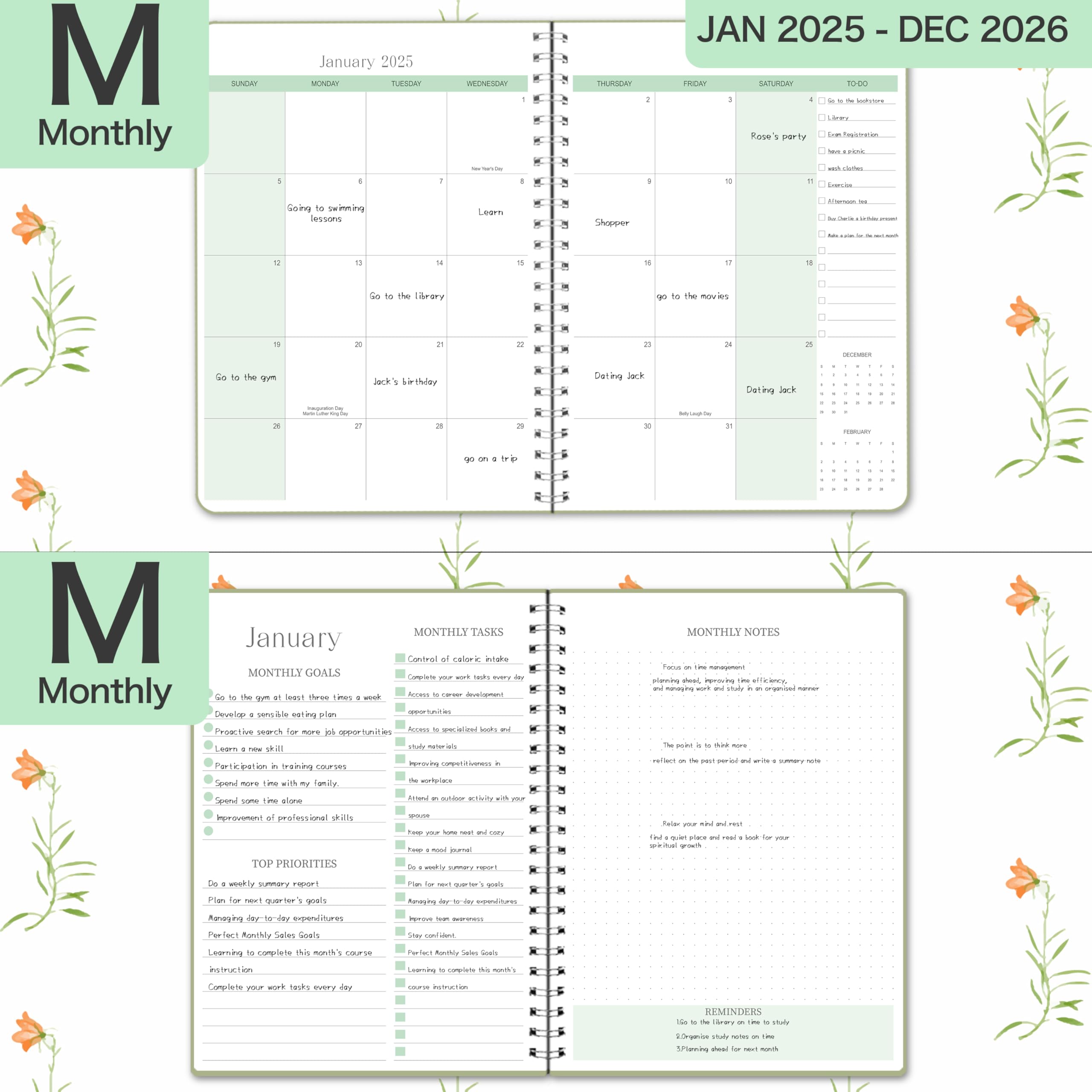 2025-2026 Monthly Planner with Goals & To-Do List - 7