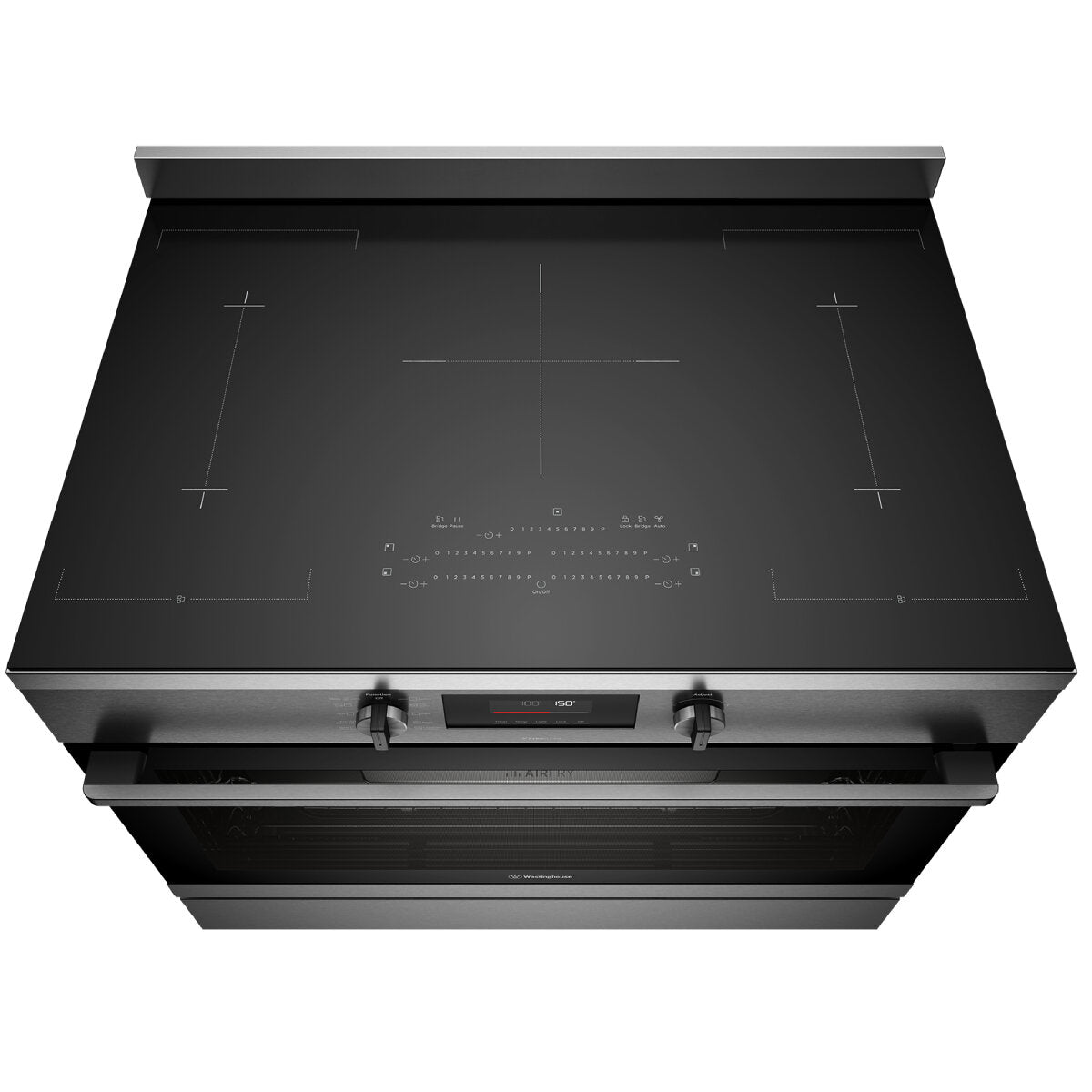 Westinghouse 90cm Induction Pyrolytic Freestanding Cooker with SteamBake Function - Dark Stainless Steel WFEP9757DD | Professional Kitchen Appliance for Home Chefs & Baking Enthusiasts