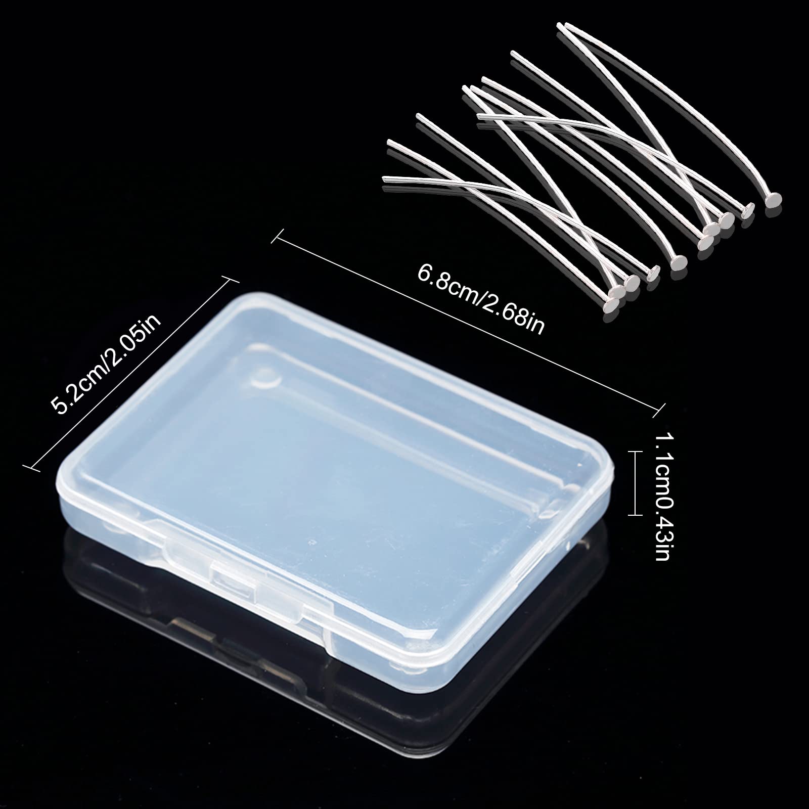 40Pcs Sterling Silver Flat Head Pins 2.5cm for DIY Jewelry Making - Earrings, Necklaces & Bracelets Findings - Perfect for Crafting, Beading and Jewelry Repair Projects