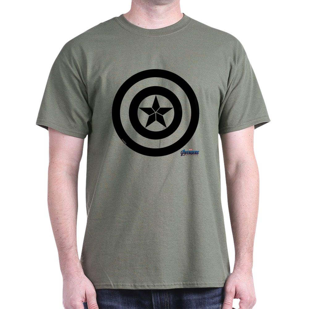 Captain America Shield Dark T-Shirt - Graphic Tee for Marvel Fans | Perfect for Cosplay, Comic Con & Superhero Parties