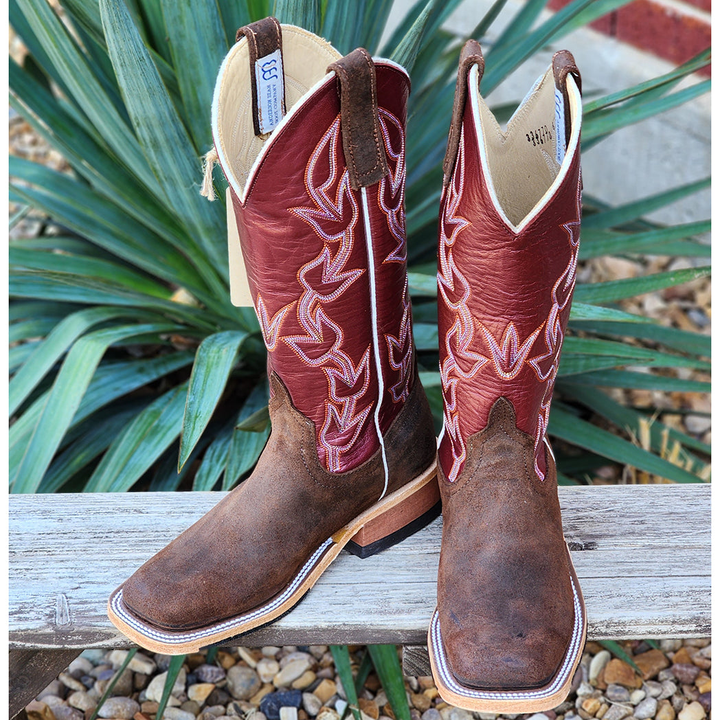 Anderson Bean Women's Waxy Kudu Leather Cowboy Boots - Comfortable Western Riding Boots for Country Dancing & Outdoor Adventures