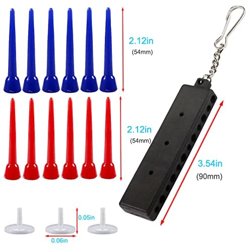 Premium Golf Ball Holder Set - 6 Pack Golf Tee Organizer with Secure Clips | Golf Bag Accessories & Gifts for Men | Perfect for Driving Range, Course Play & Golf Tournaments