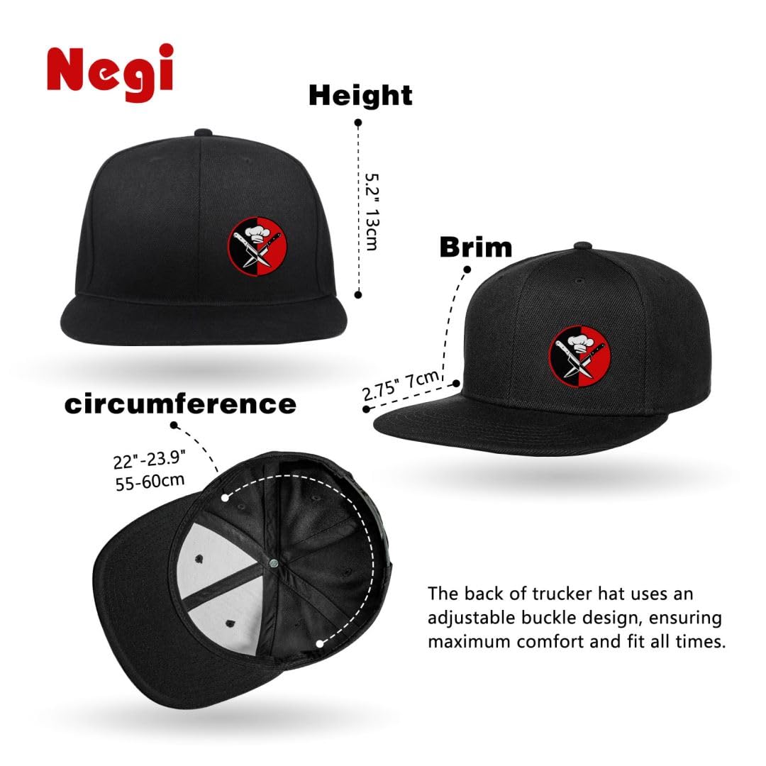 Men's Black Snapback Hat - Adjustable Skull Cap with Flat Bill for Baseball & Casual Wear | Gorras Planas para Hombres | Perfect for Sports, Street Fashion & Outdoor Activities