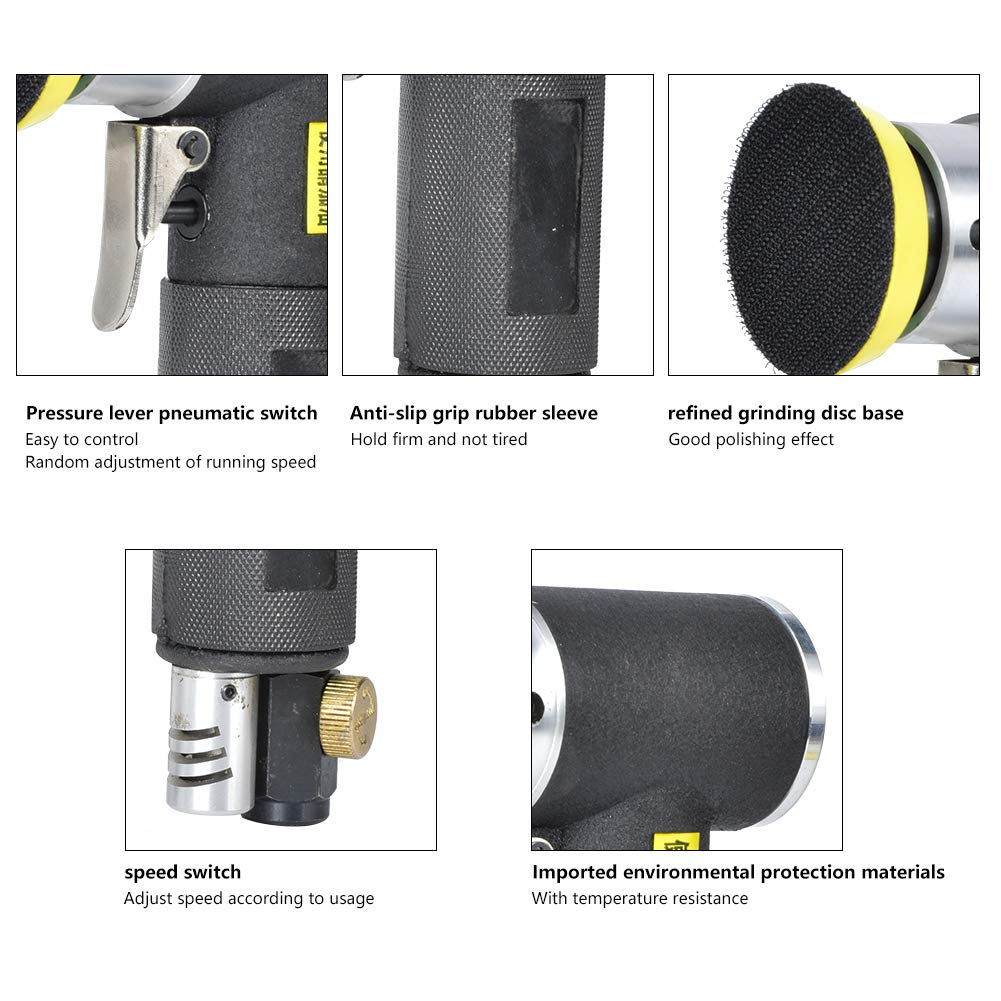 **Lightweight Alloy Pneumatic Polishing & Sanding Machine - High-Performance Air Sander for Metal, Wood & Auto Detailing - DIY & Professional Use**    *(Use Cases: Ideal for metal polishing, wood sanding, automotive refinishing, and DIY home projects.)*