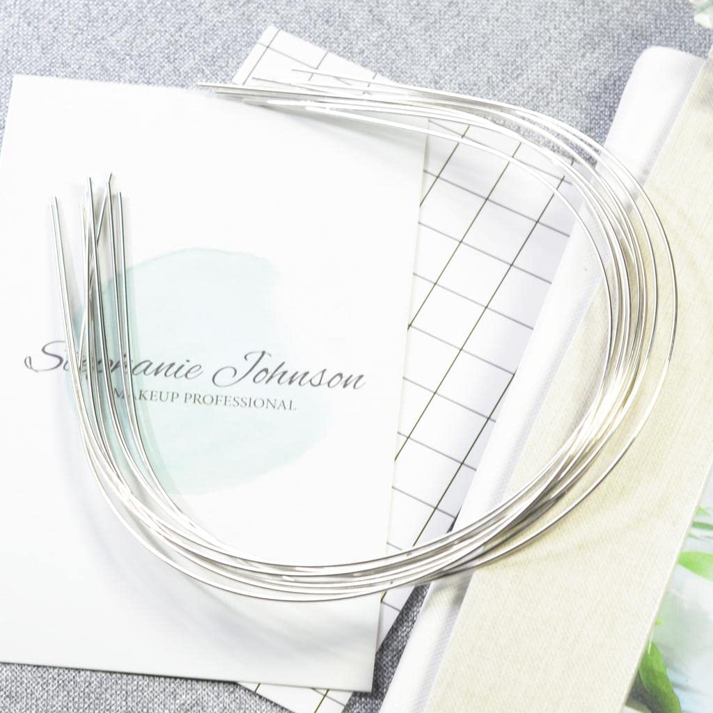 Zalati 10-Pack Stainless Steel Hair Hoops for DIY Headband Making - 1.2mm No Teeth Hair Bands - Perfect for Crafting, Fashion Accessories & Hair Styling