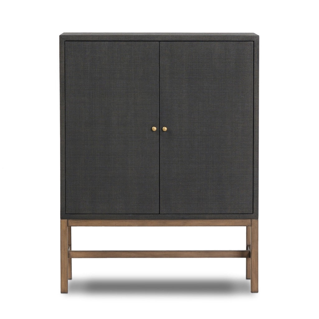 Fiona Bar Cabinet in Russet Mahogany - Stylish Home Bar Furniture for Living Room, Dining Room or Entertainment Space