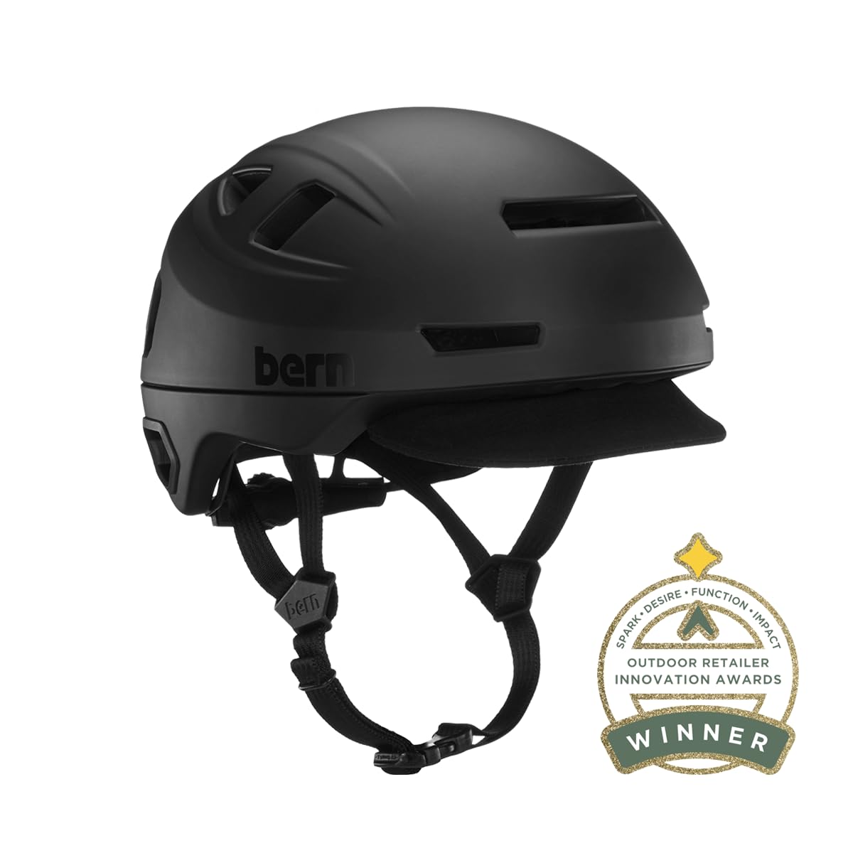 Bern Hudson Commuter Bike Helmet with MIPS Technology - Certified for E-Bikes & Cycling Safety - Integrated LED Rear Light & U-Lock Compatible - Perfect for Urban Commuting & Electric Bike Riders