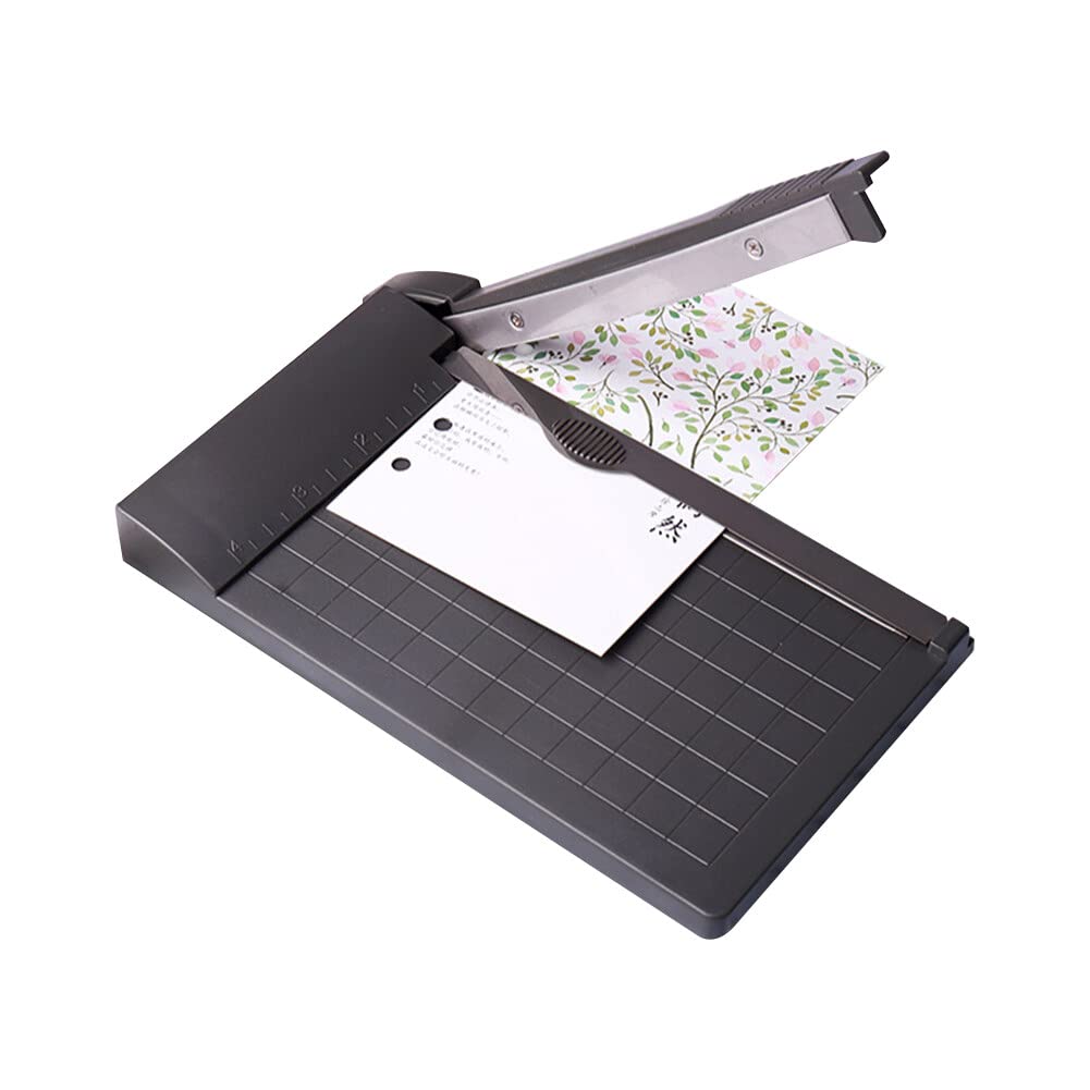 Small Manual Paper Cutter - Mini Photo Cutter with Grid Lines & Scale for Scrapbooking, Greeting Cards, Office & School Projects | Perfect for Crafting, DIY Projects & Photo Studio Use